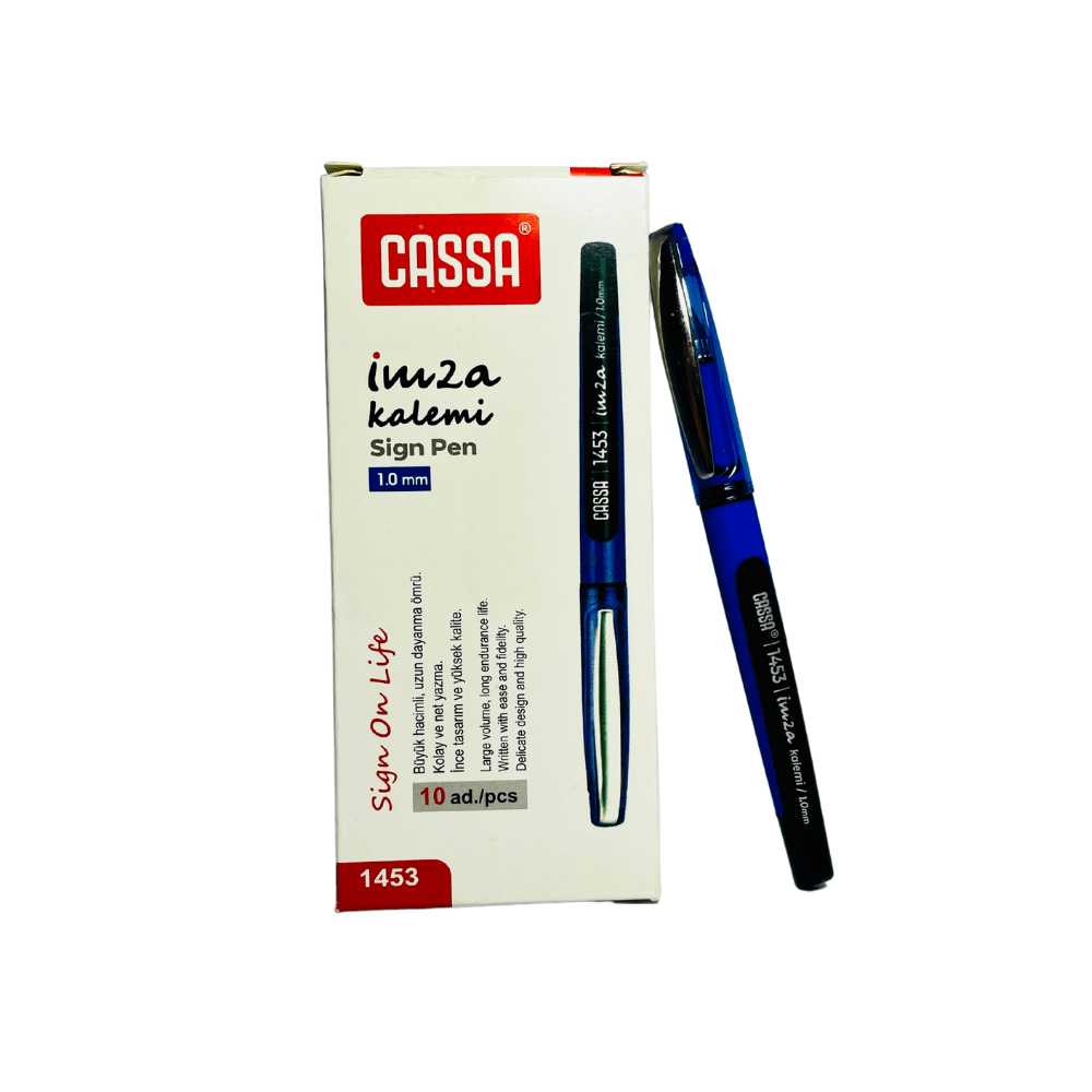 Cassa İmza Kalemi – 1.0 mm, Mavi – 10 Adet (Üretici Kod: 1453)
