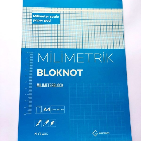 Gürmat Milimetrik Bloknot A4 30 Yp. Kod: 115