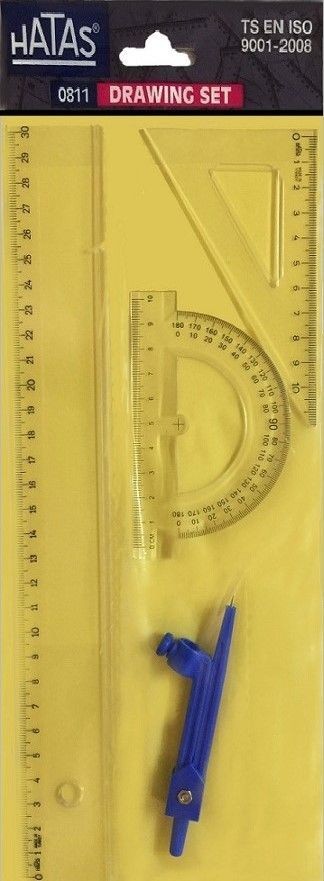 Hatas Çizim Seti Pergelli Ekonomik 30 cm.Kod : 0811