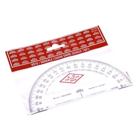 Hatas Minkale Plastik Yarım Daire 180° 15 cm.Kod : 0910