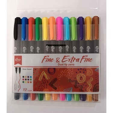 Cengo Fineliner Yazı ve Çizim Kalemi 0.4 mm. 12 Renk Kod: CGO 192