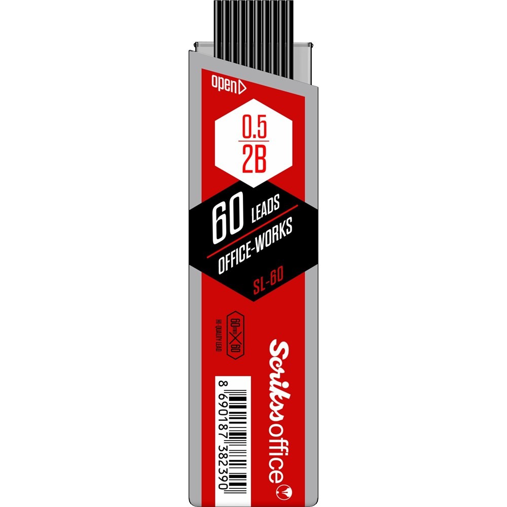Scrikss Min-Uç 0.5 mm.60'lı Paket Kod: 2B/HB