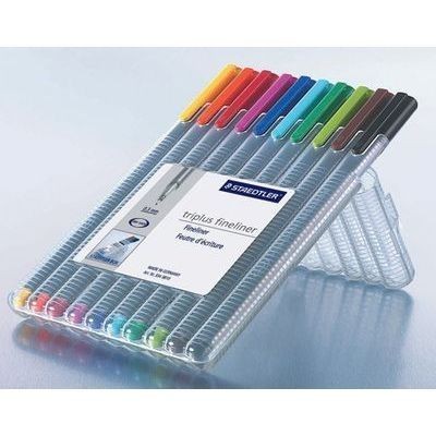 Steadtler Fineliner Triplus 0.3 mm Üçgen 10'lu Kalem Seti / SB10