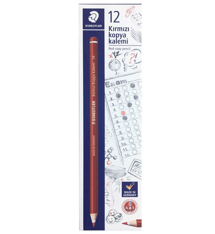 staedler Kırmızı Kopya Kalemi 12 Adet Kod: 13144-23LN