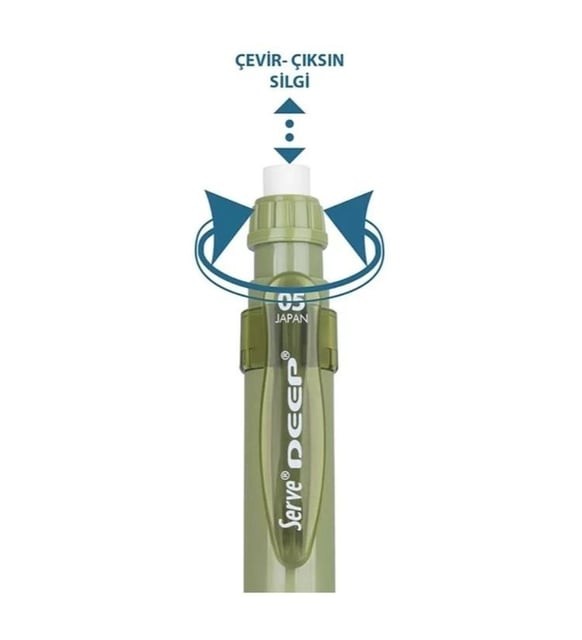 Serve Deep Versatil Kalem 0,5 mm.Toprak Seri Yaprak Yeşili