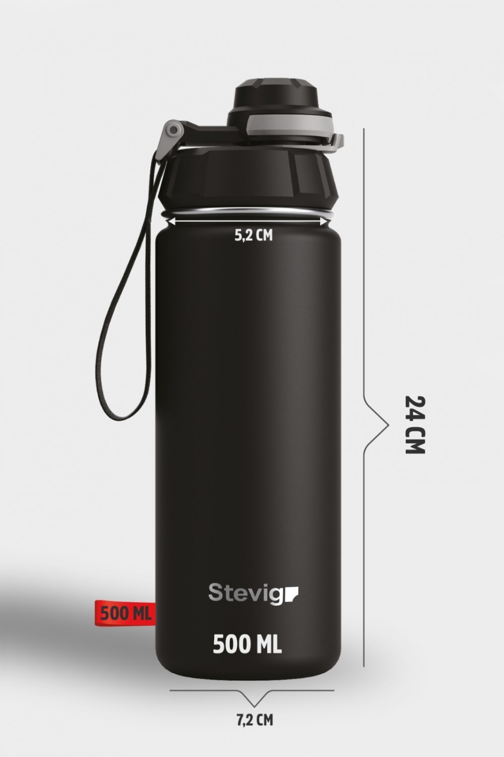 Stevig Çelik Termos Sızdırmaz 500 ml.Green 1 Hand leak Kod: st-208