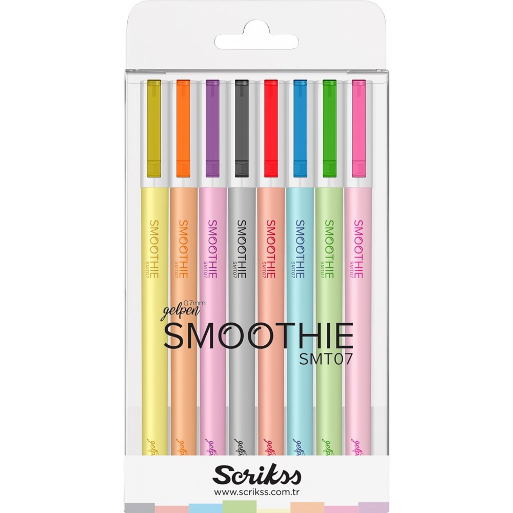 Scrikss Smoothie Jel Kalem Karışık 8 Renk Kod : SMT07