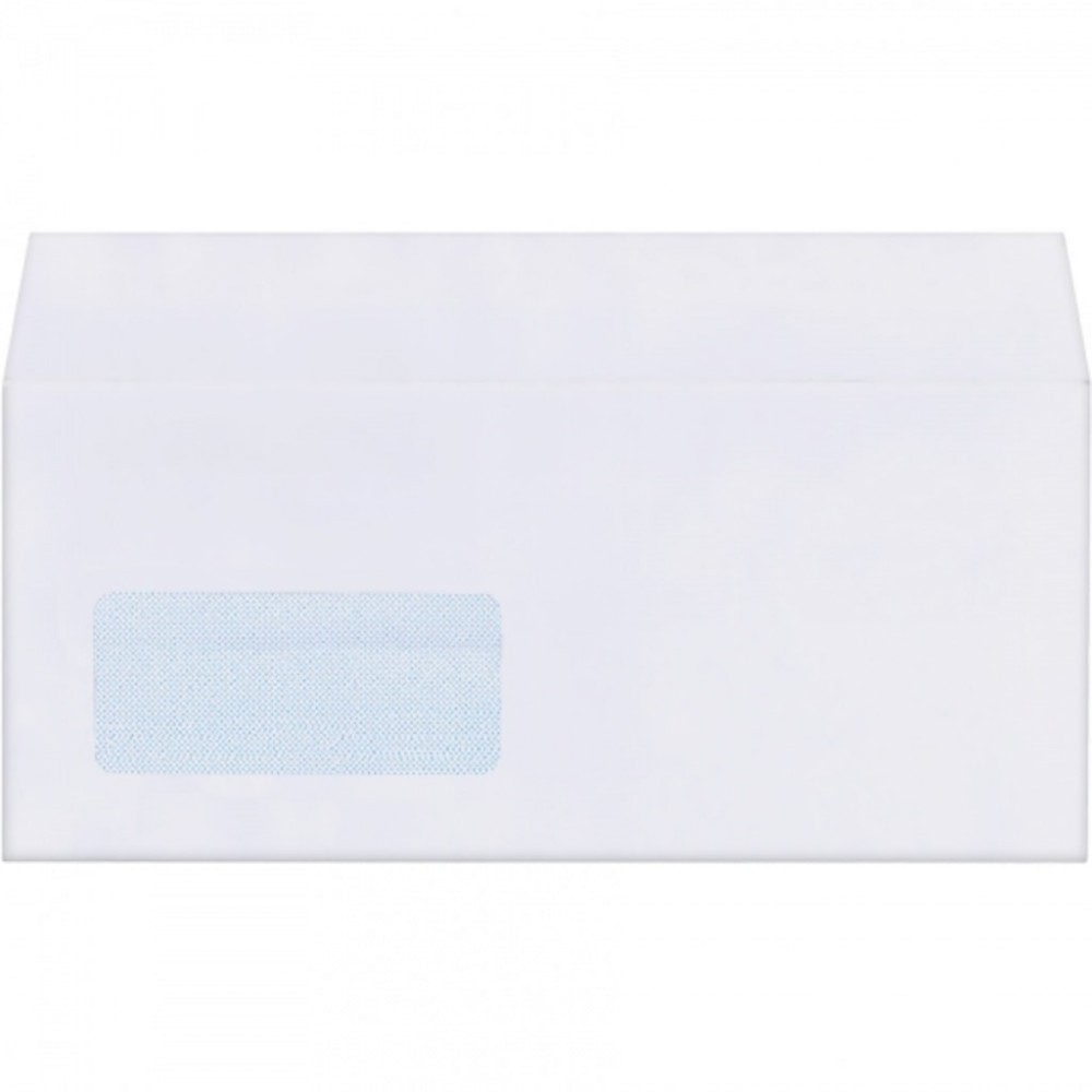 Zarfsan Diplomat Zarfı Beyaz 100 Adet 90 gr Pencereli Silikonlu 105x240 mm.
