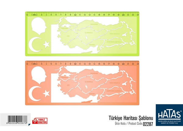 Hatas Türkiye Haritası Şablonu Kod: 02287