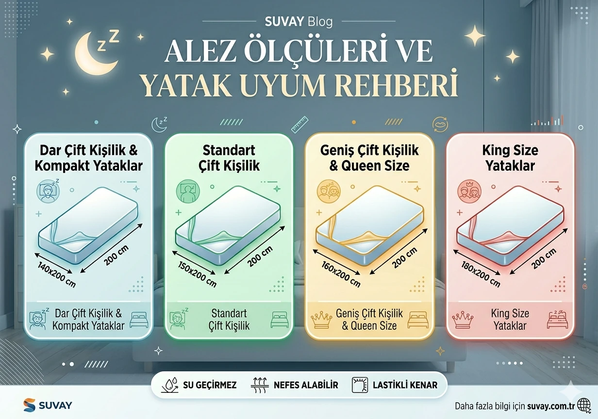 Alez Ölçüleri: Tek & Çift Kişilik Alez Rehberi | SUVAY