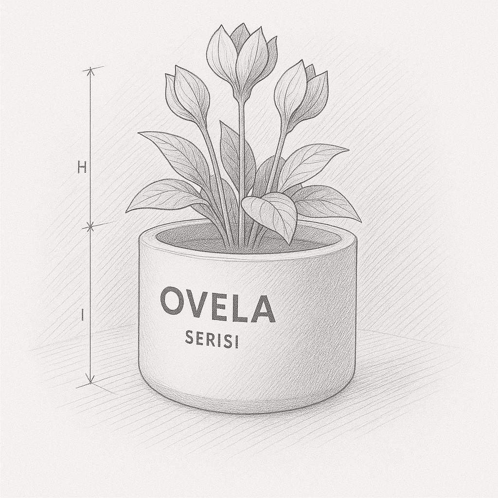 Lofony Ovela ışıklı saksı  (ÇOK YAKINDA) 