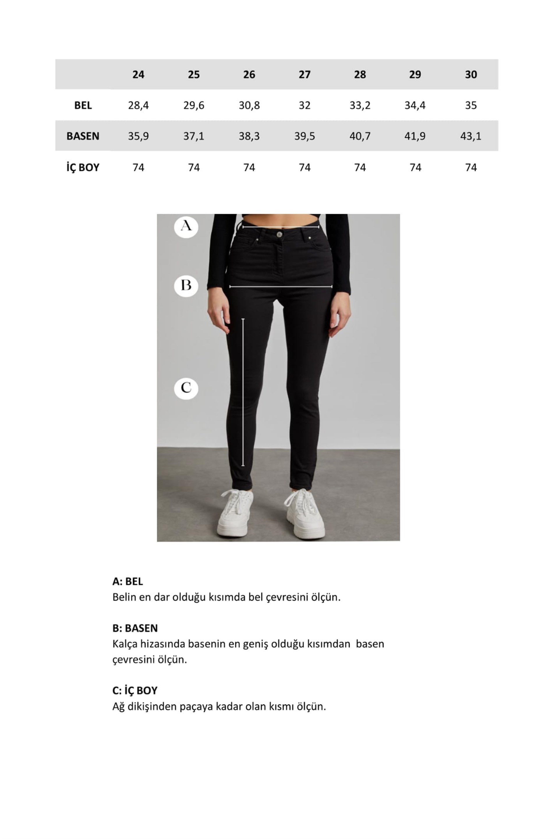 Kadın Kuş Gözü Detaylı Yüksek Bel Siyah Skinny Jean