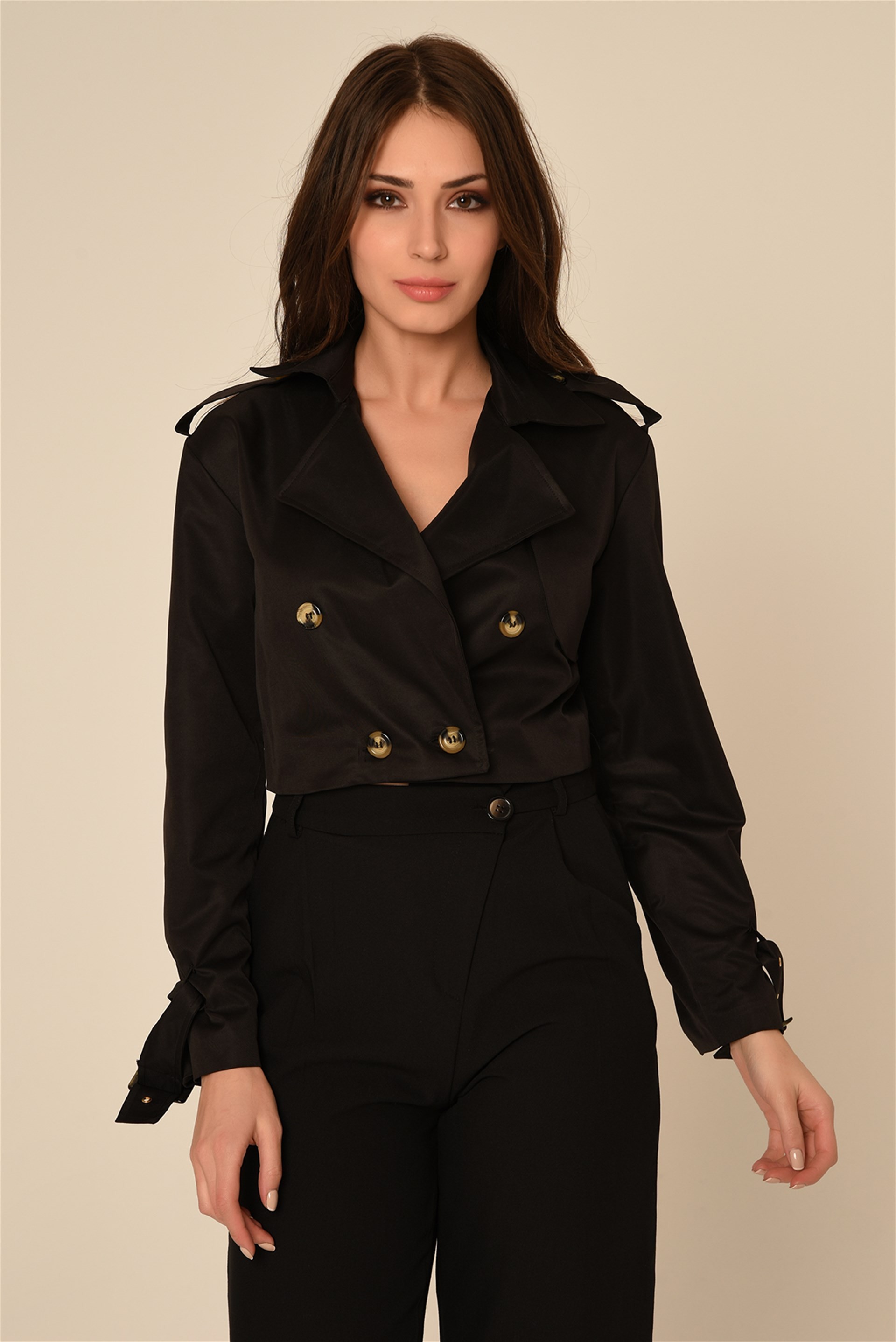 Kemerli Trençkot Blazer Ceket