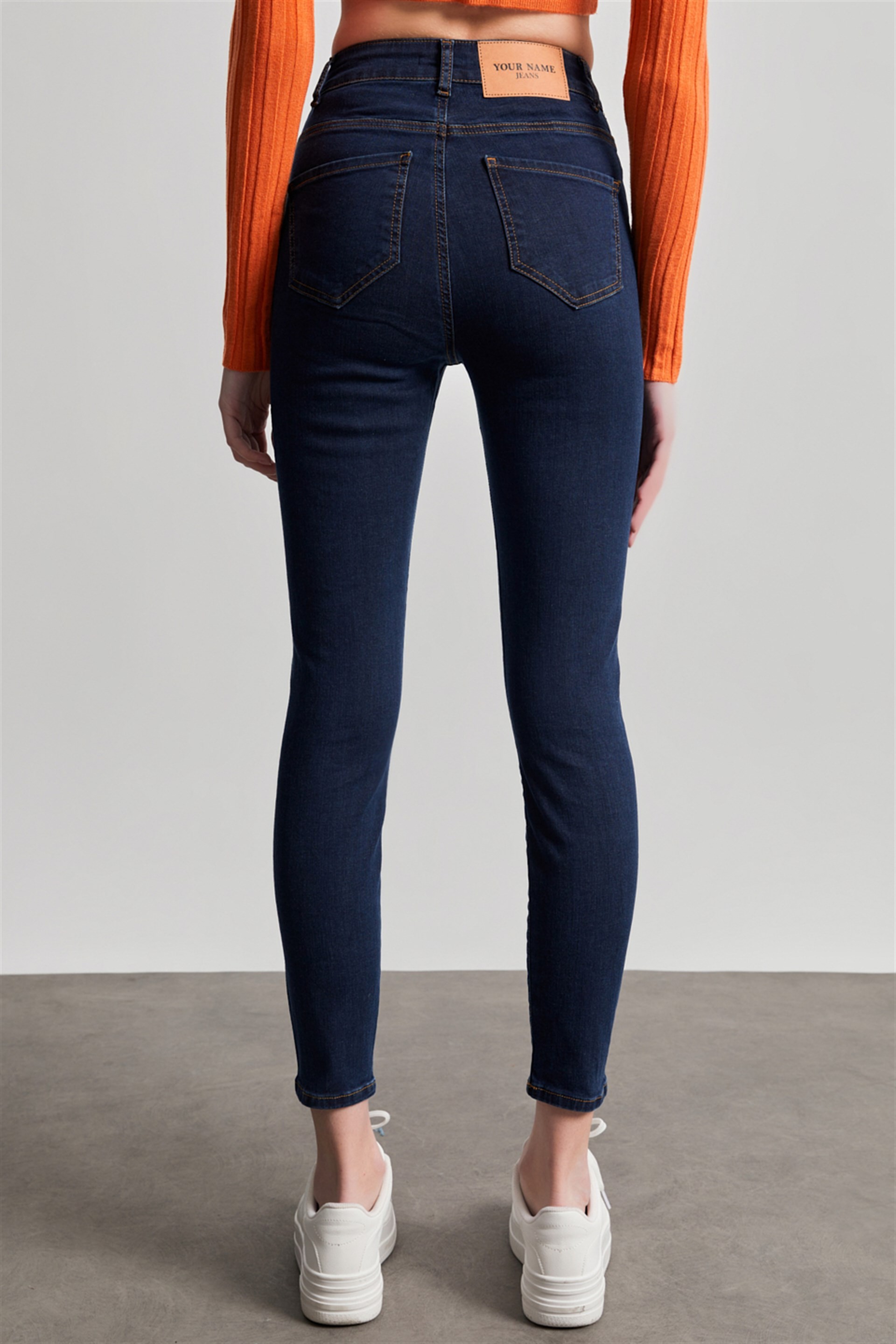 Kadın Lacivert Süper Yüksek Bel Skinny Jean