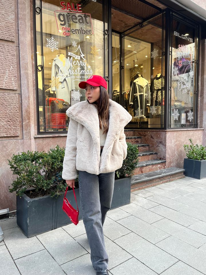 İçi Astarlı Vizon Kadın Kürk