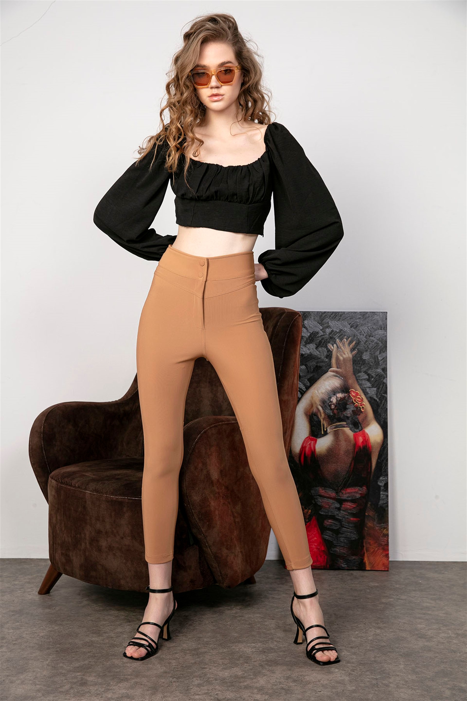 Drape Detaylı Büstiyer Siyah