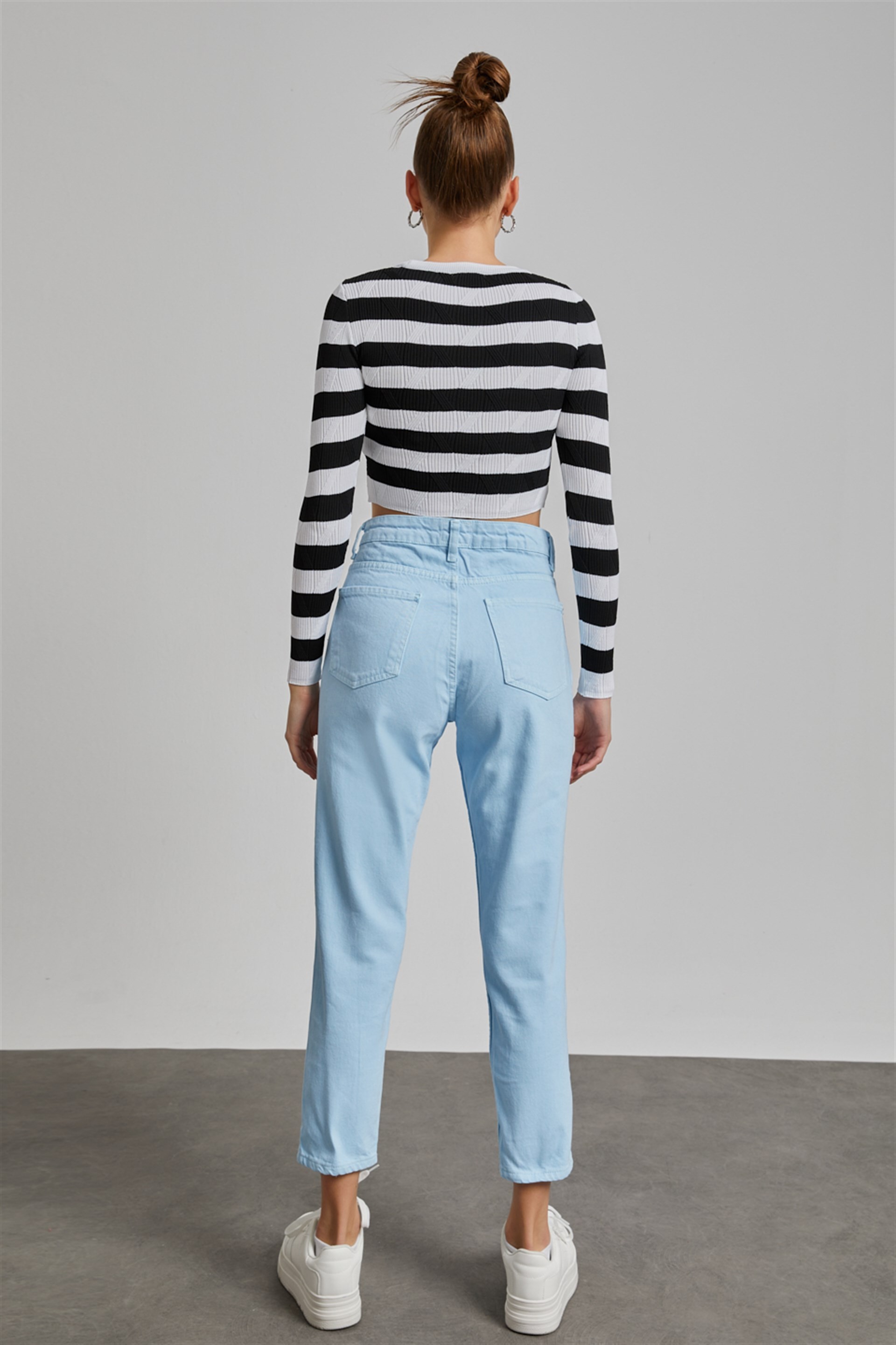 Gabardin Mom Jean Pantolon