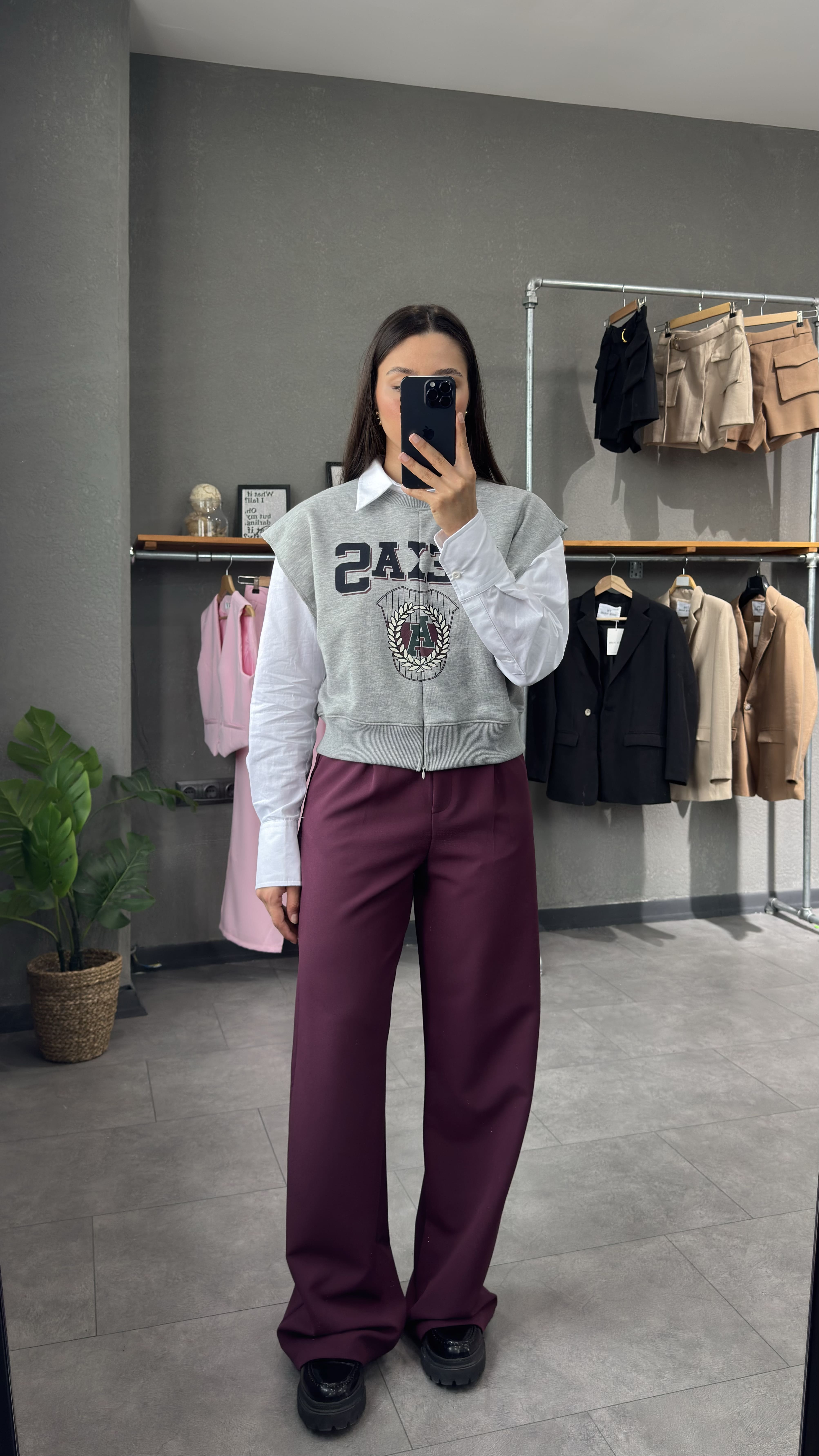 Baskı Detaylı Kolsuz Sweatshirt