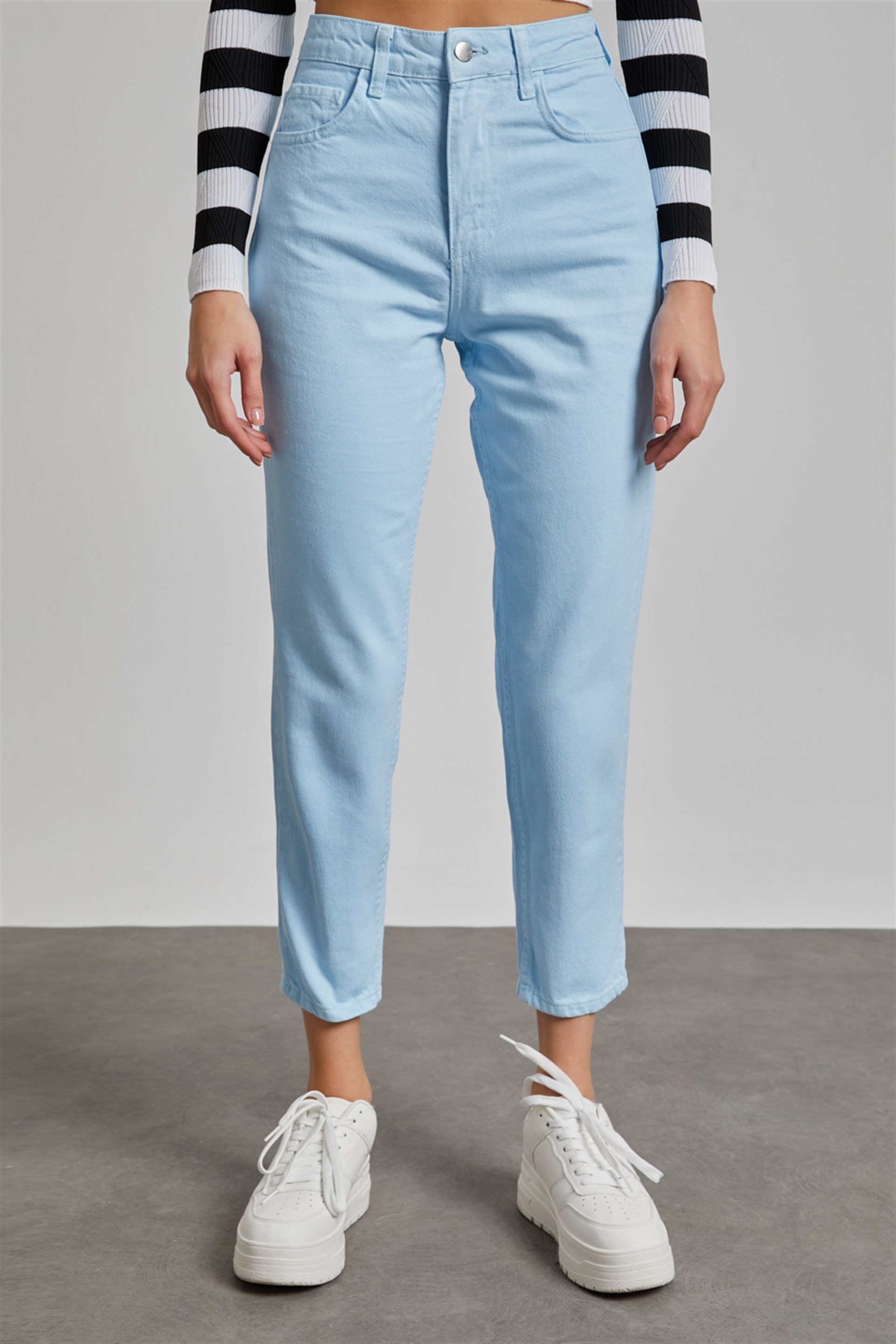 Gabardin Mom Jean Pantolon