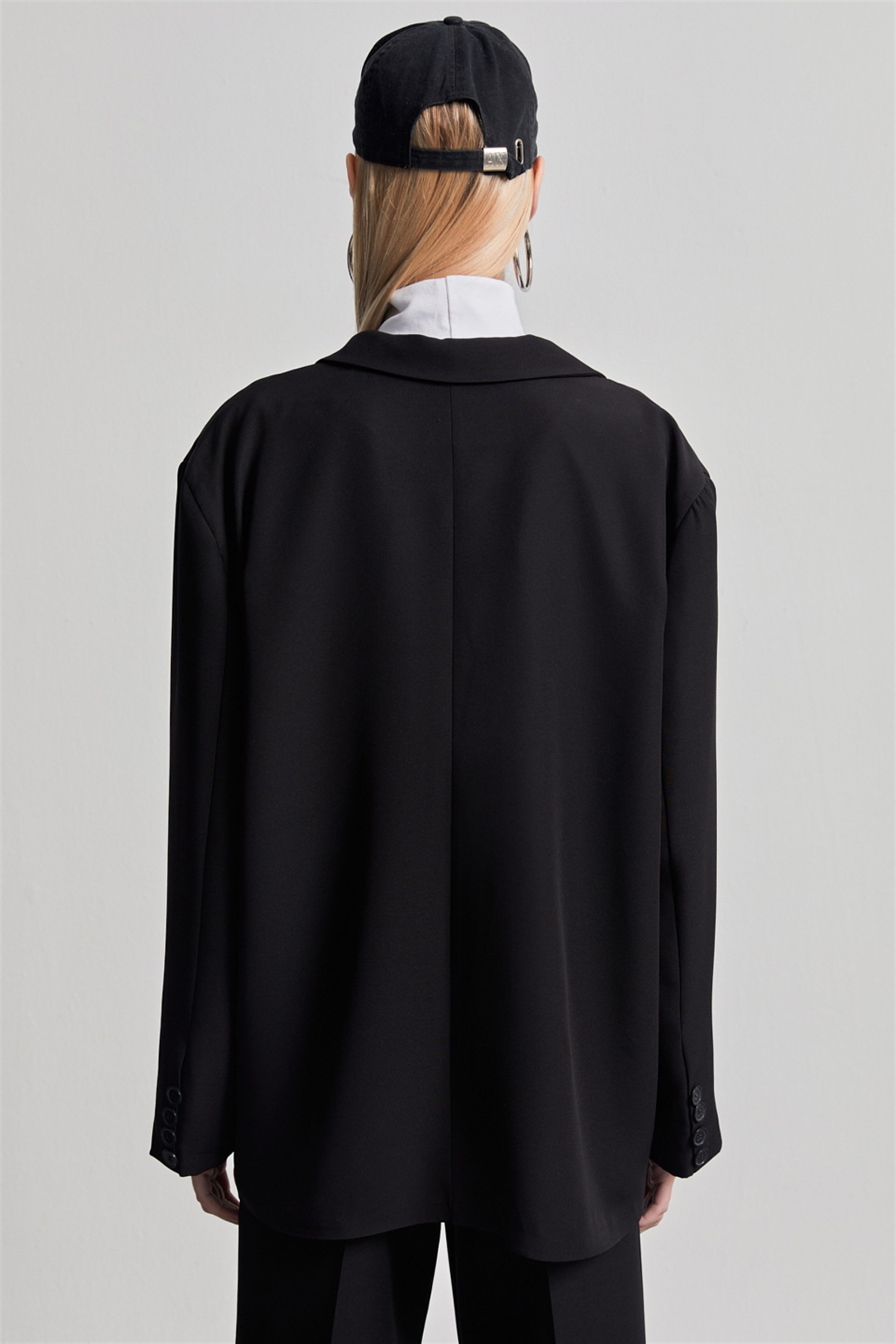 Kadın Siyah Oversize Blazer Ceket