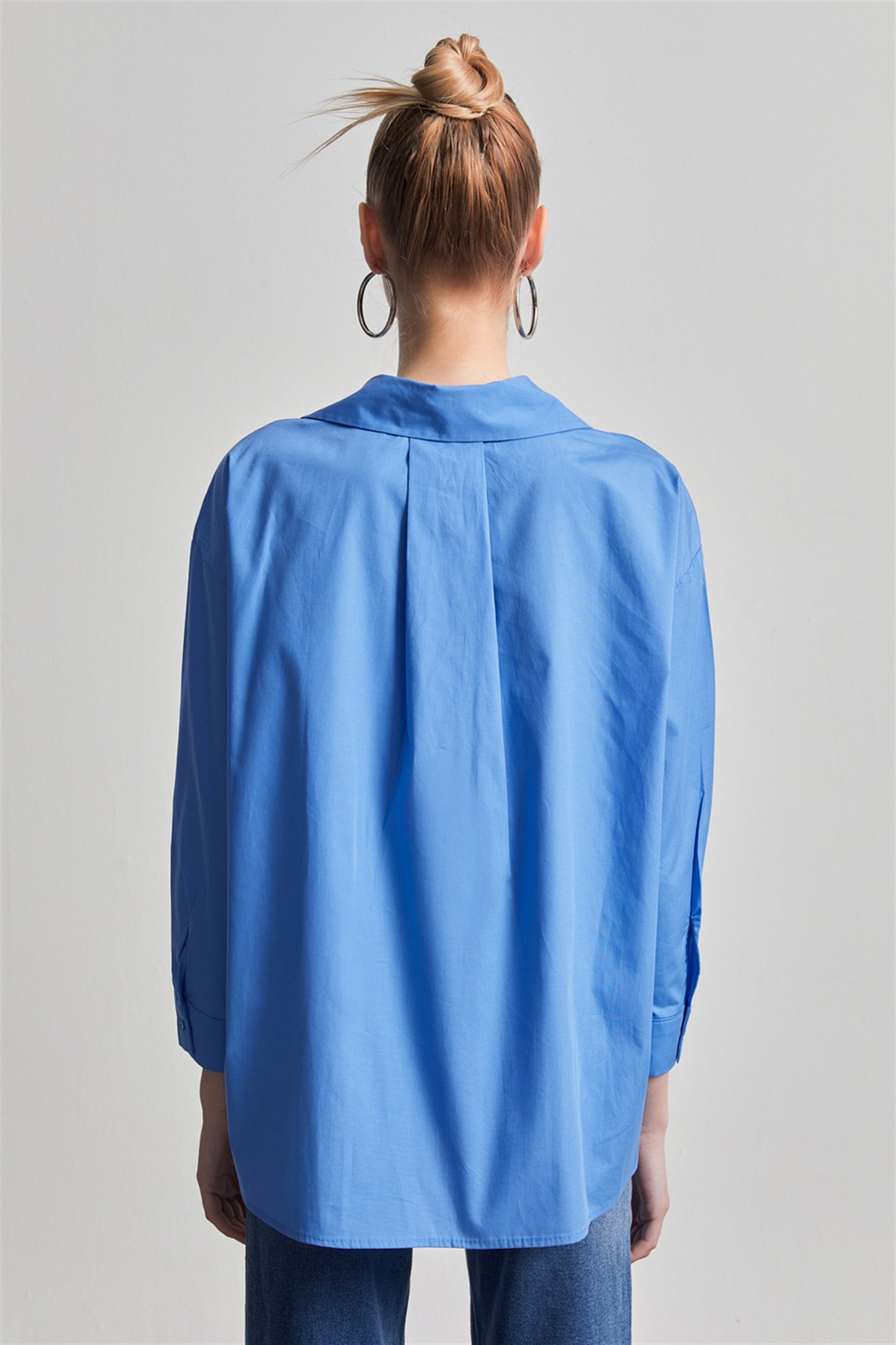 Oversize Mavi Gömlek