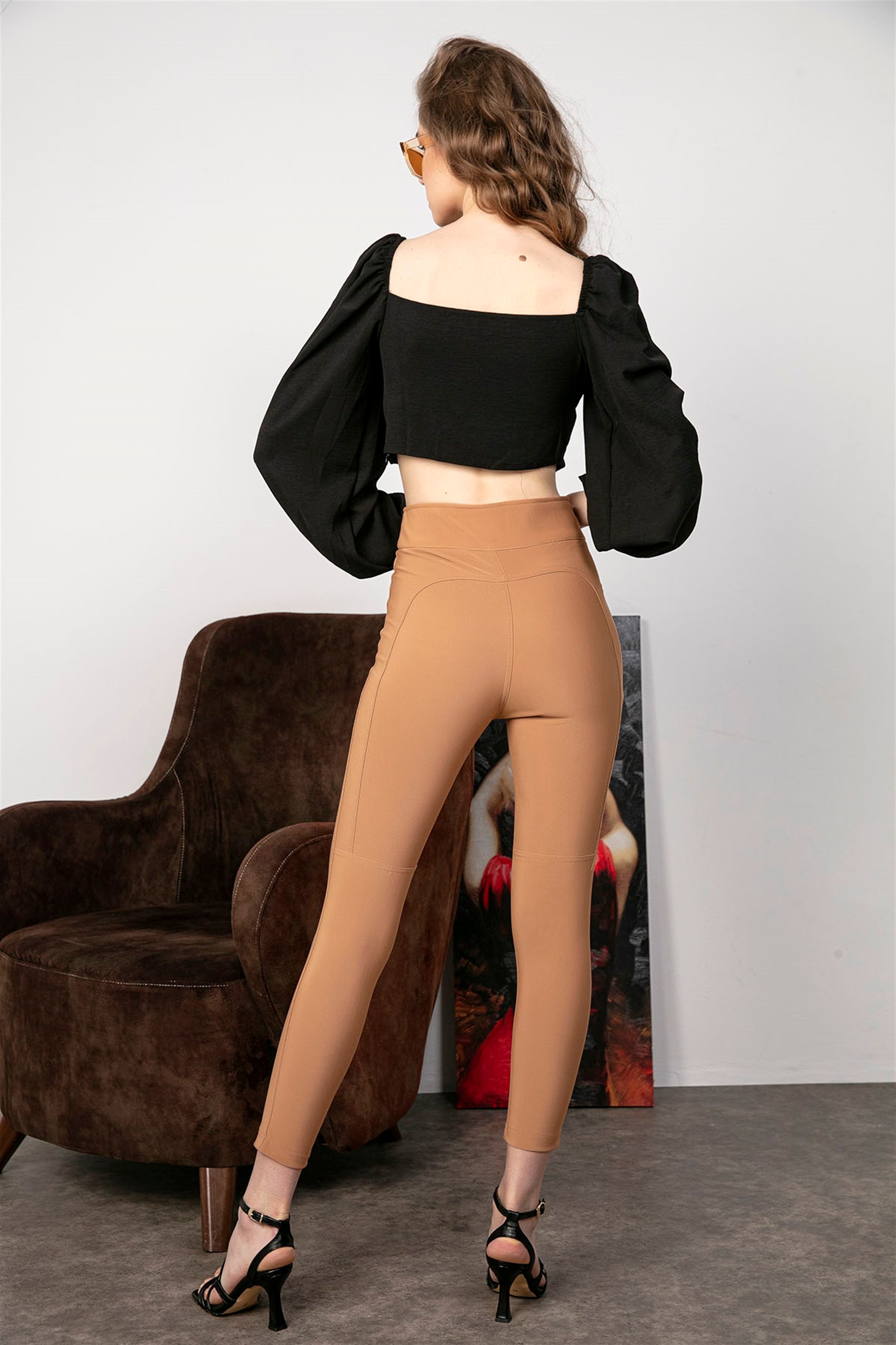 Drape Detaylı Büstiyer Siyah