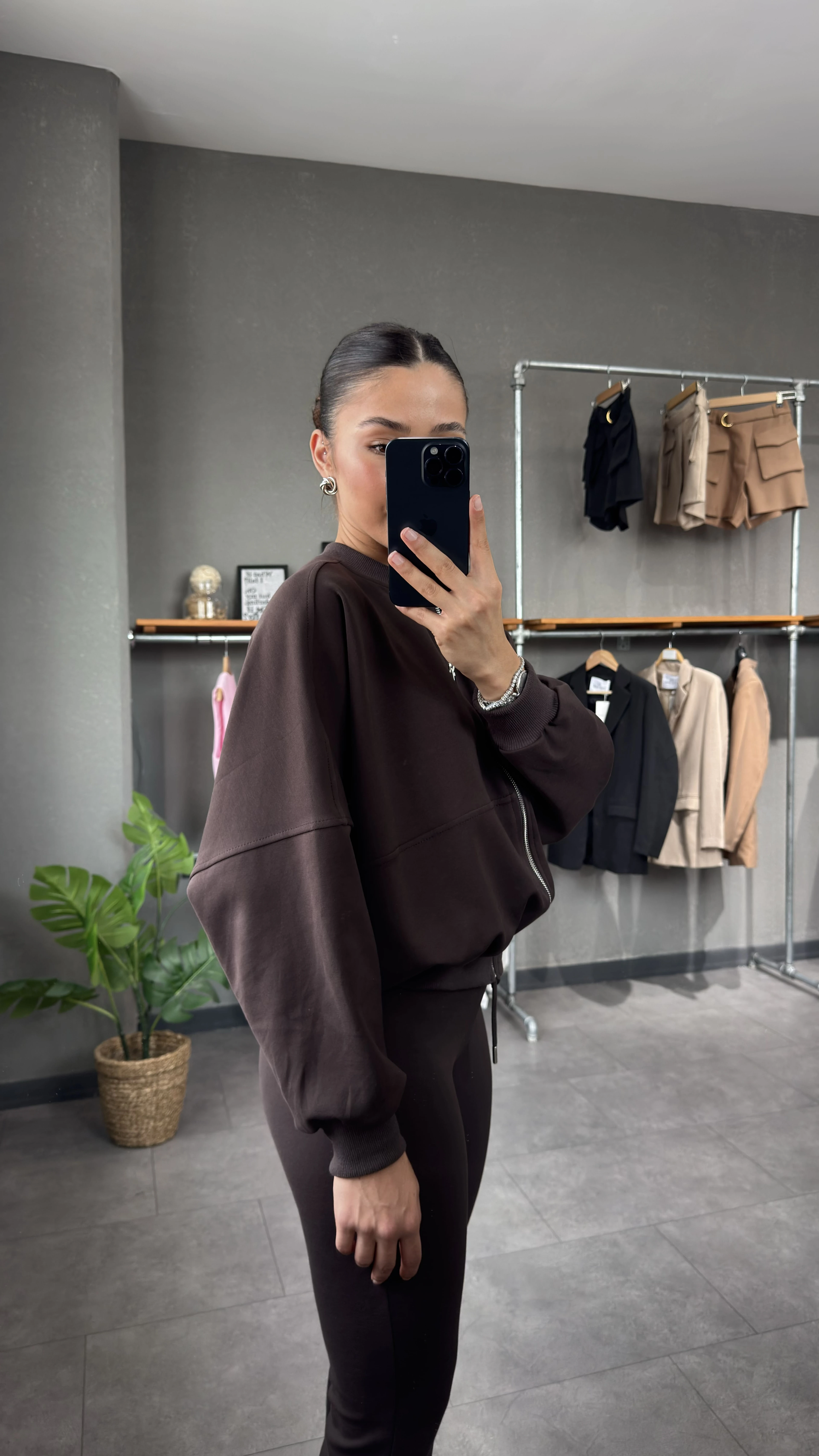 İspanyol Paça Pantolon Bomber Ceket Takım