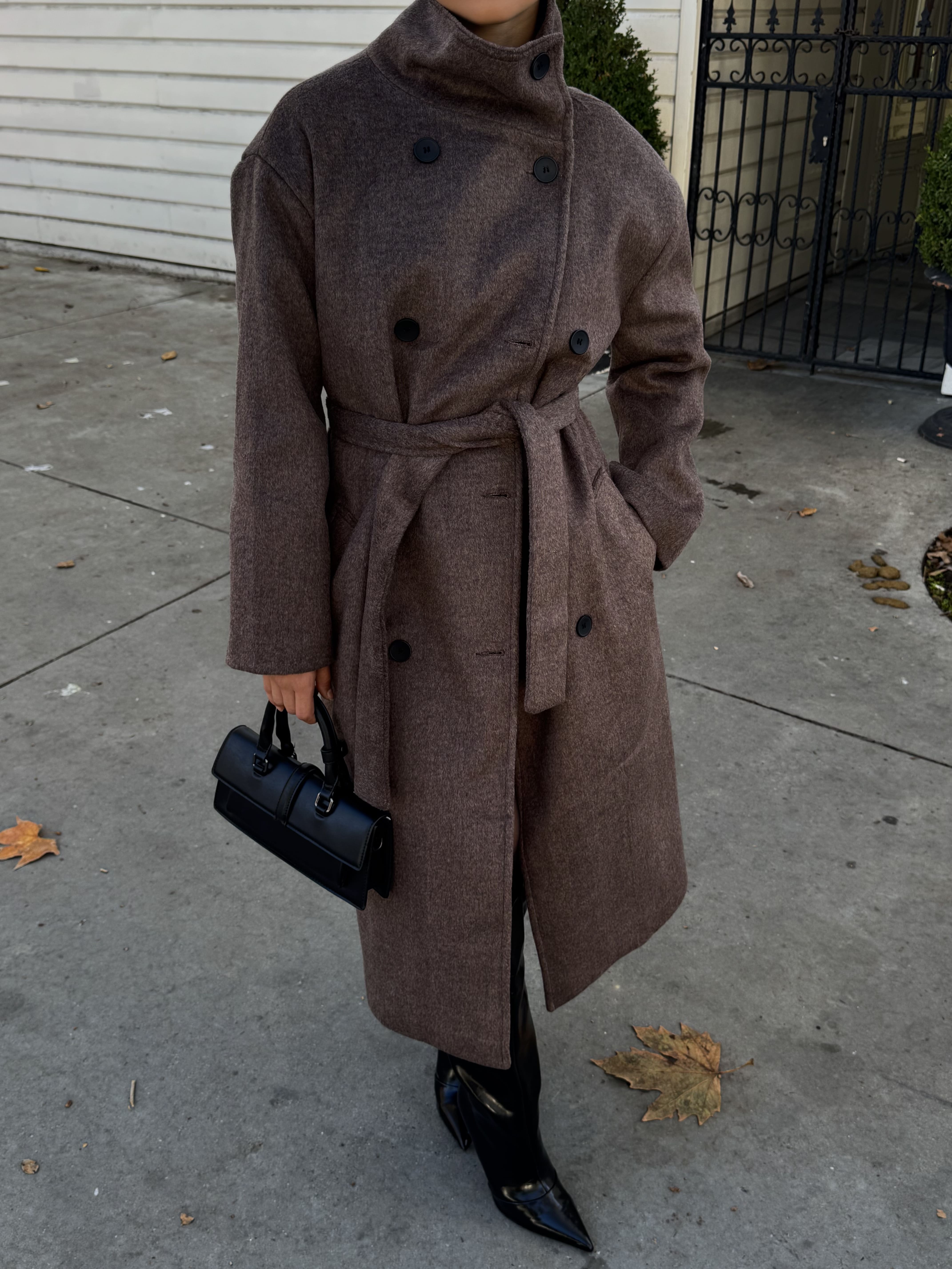 Dik Yaka Kaşe Kaban