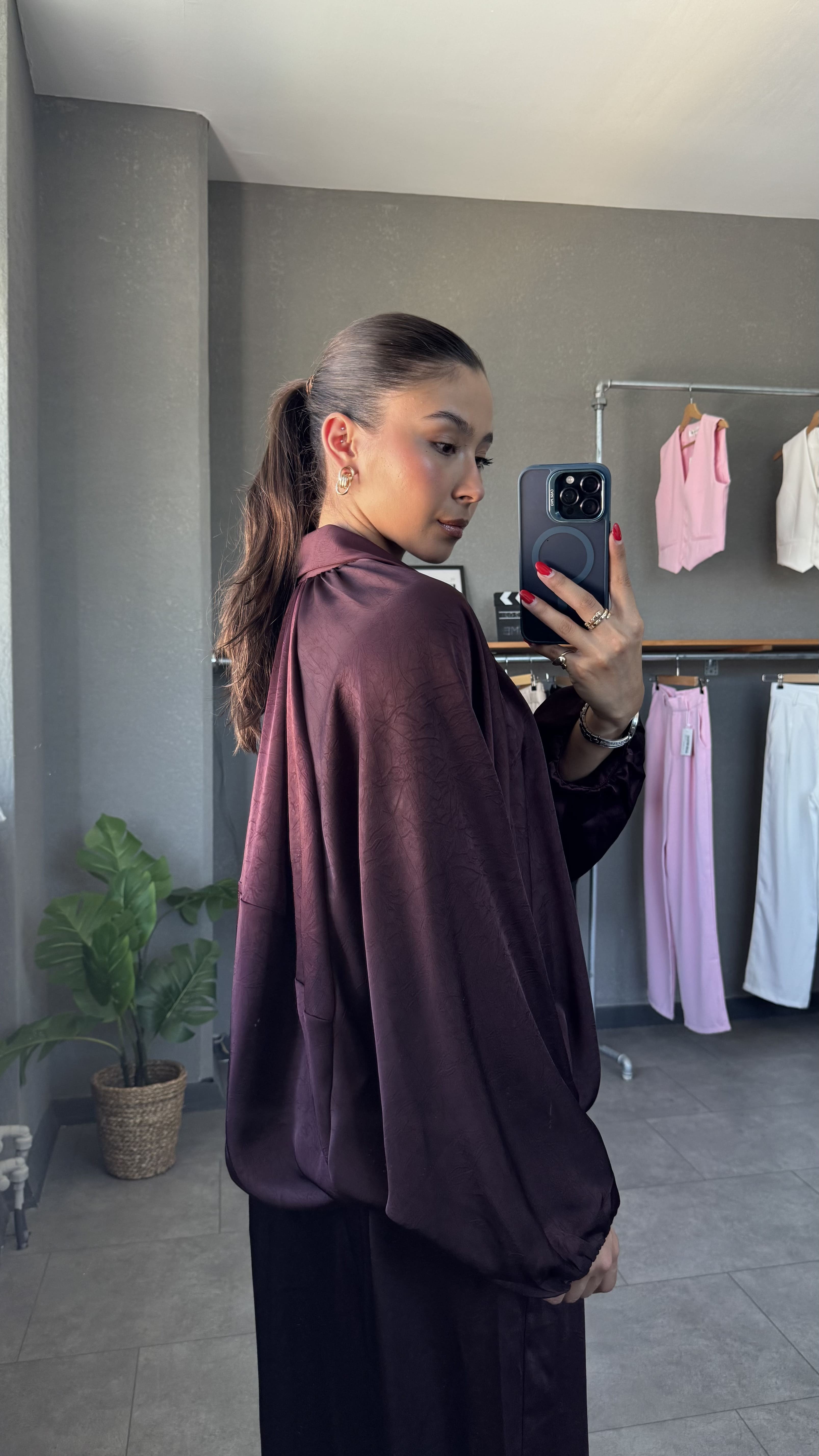 Saten Bomber Ceket