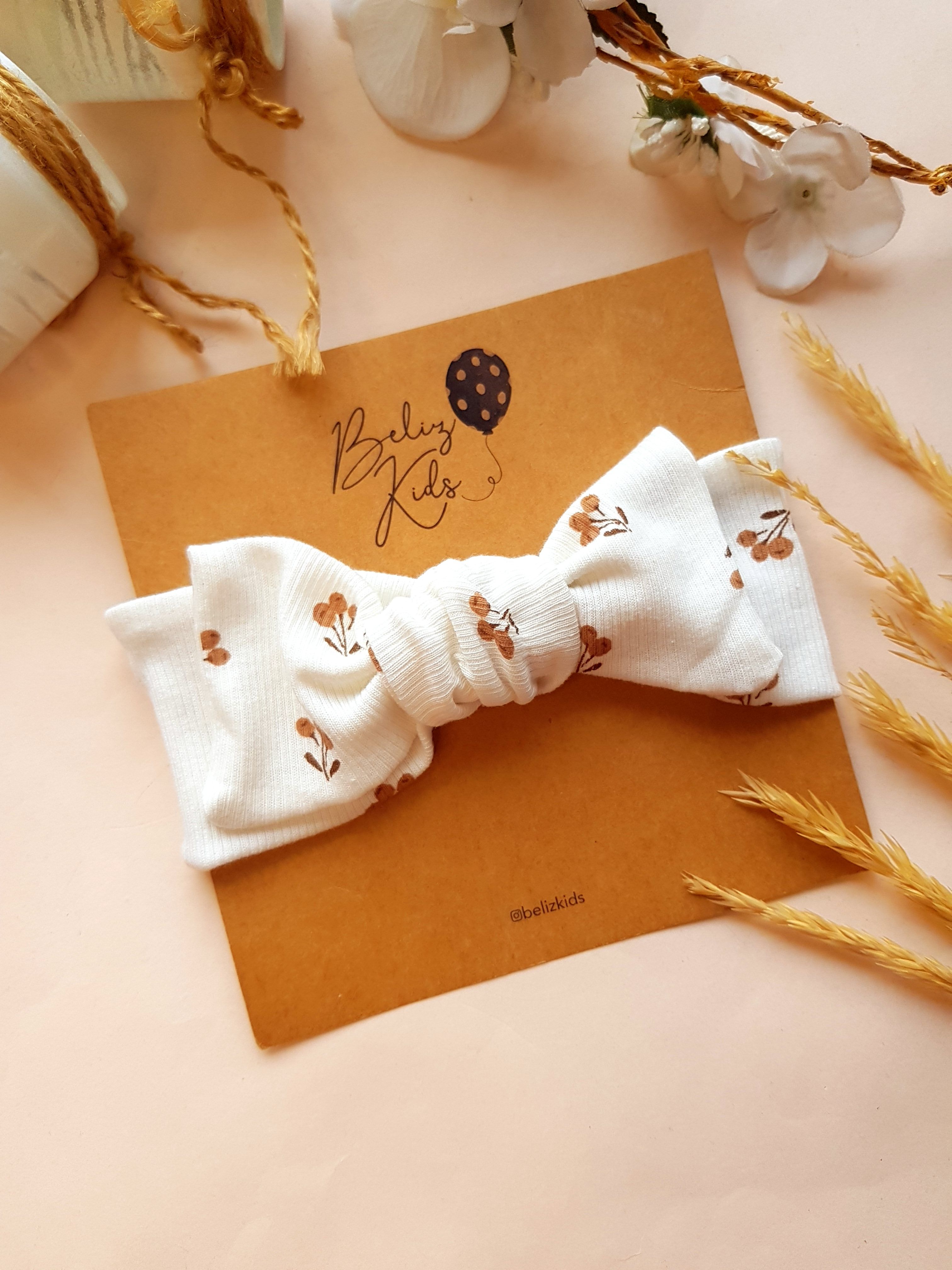 Tomurcuk Desen Ekru Ribana Bandana