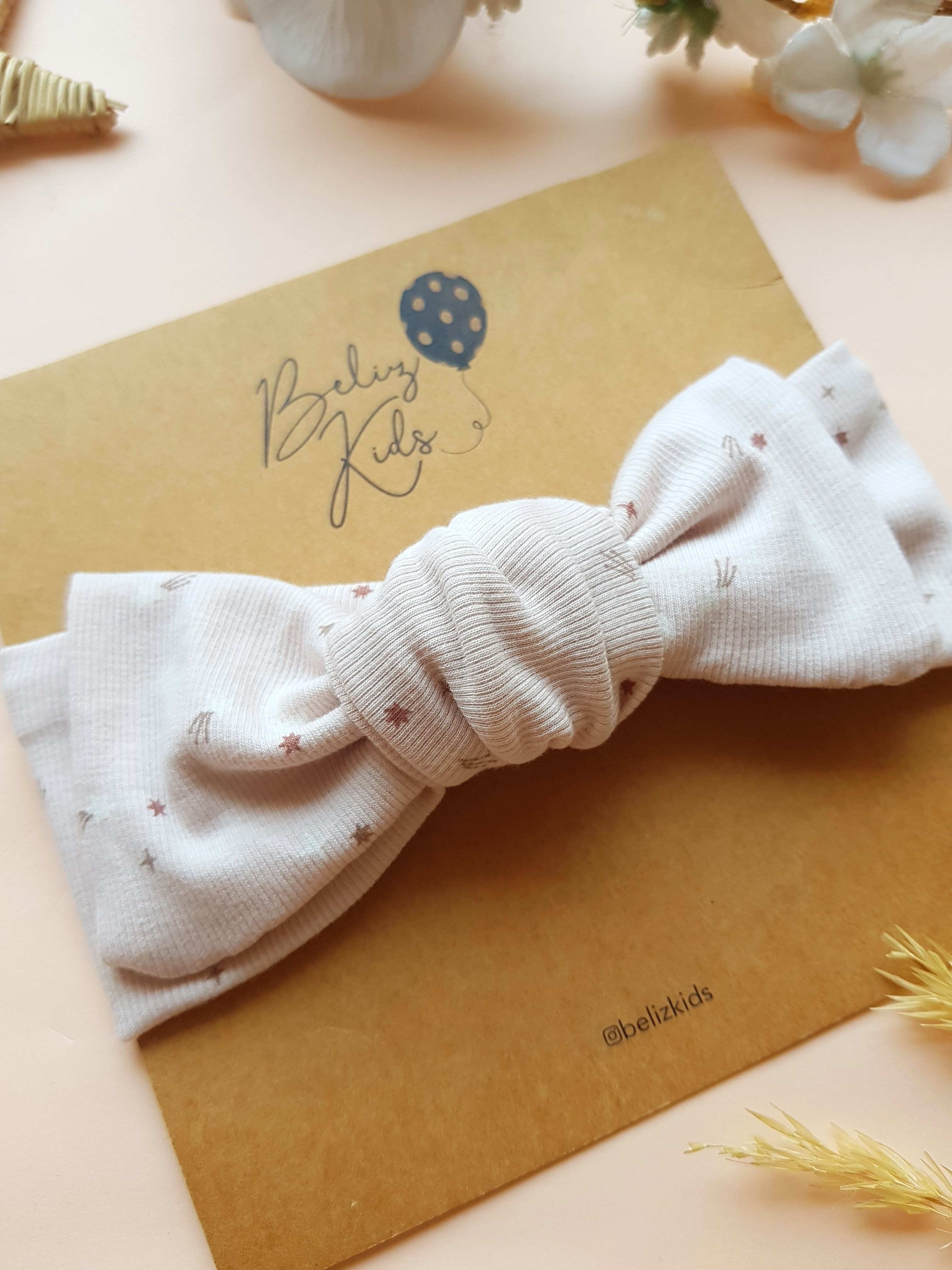 Mini Yıldız Desenli Ribana Bandana