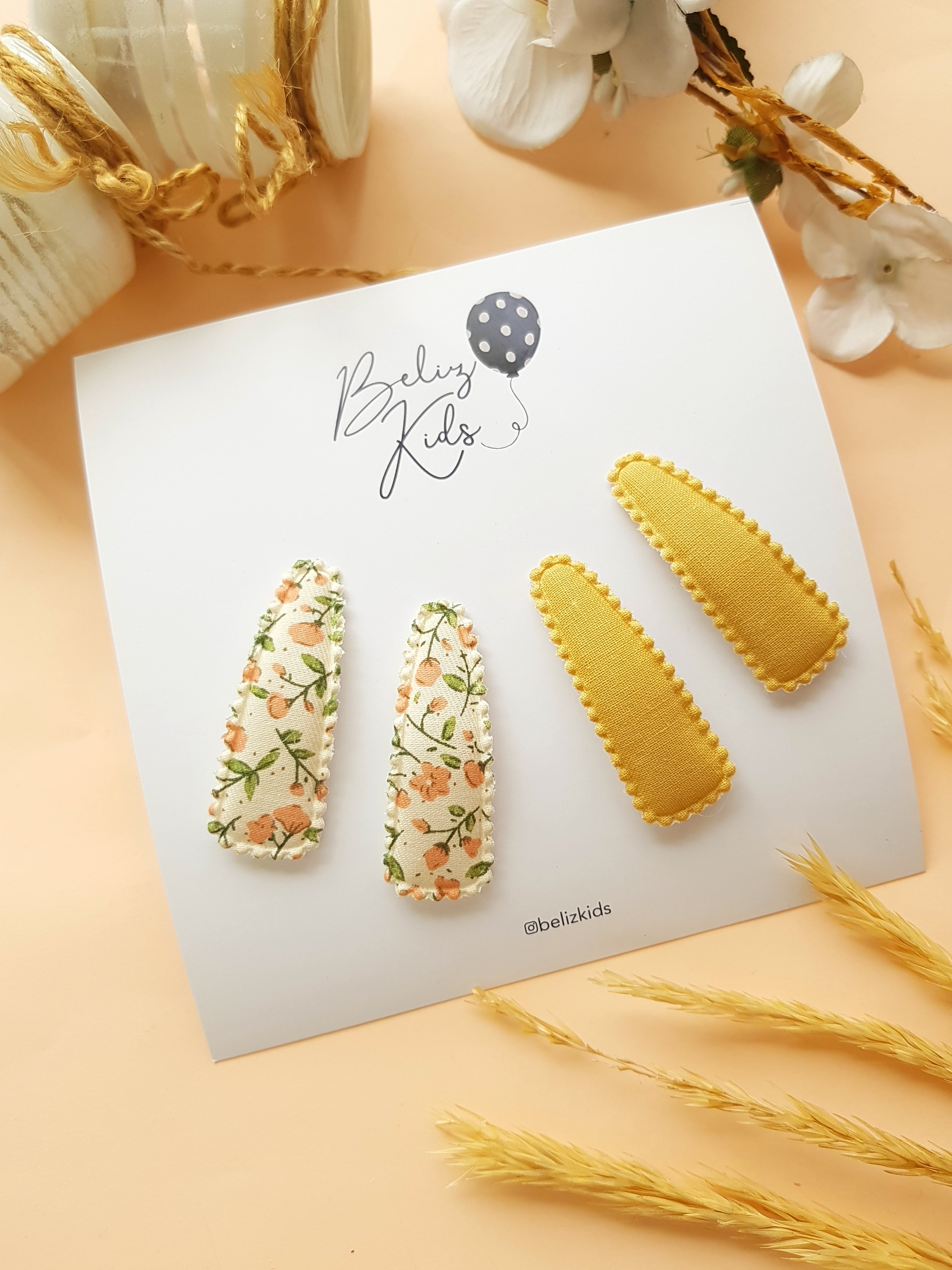 Pure Sarı Çıtçıt Toka Set