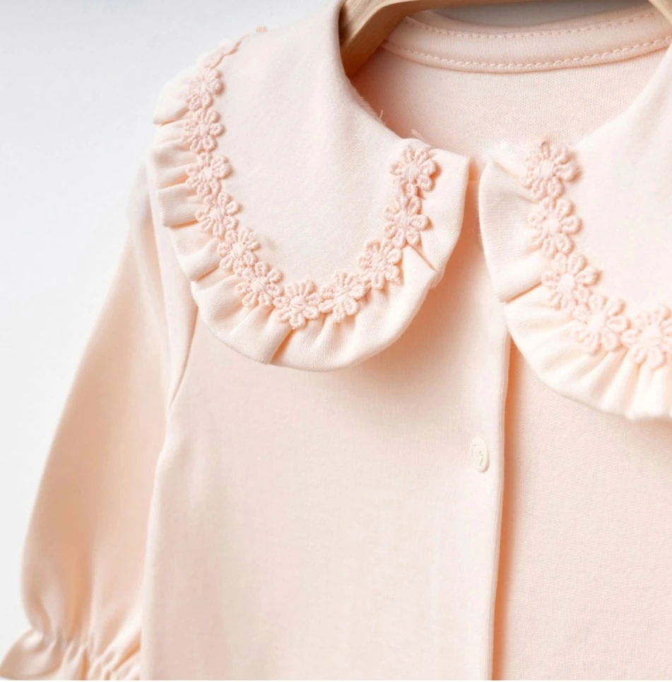 Çiçek Nakış Detaylı Bandanalı Tulum