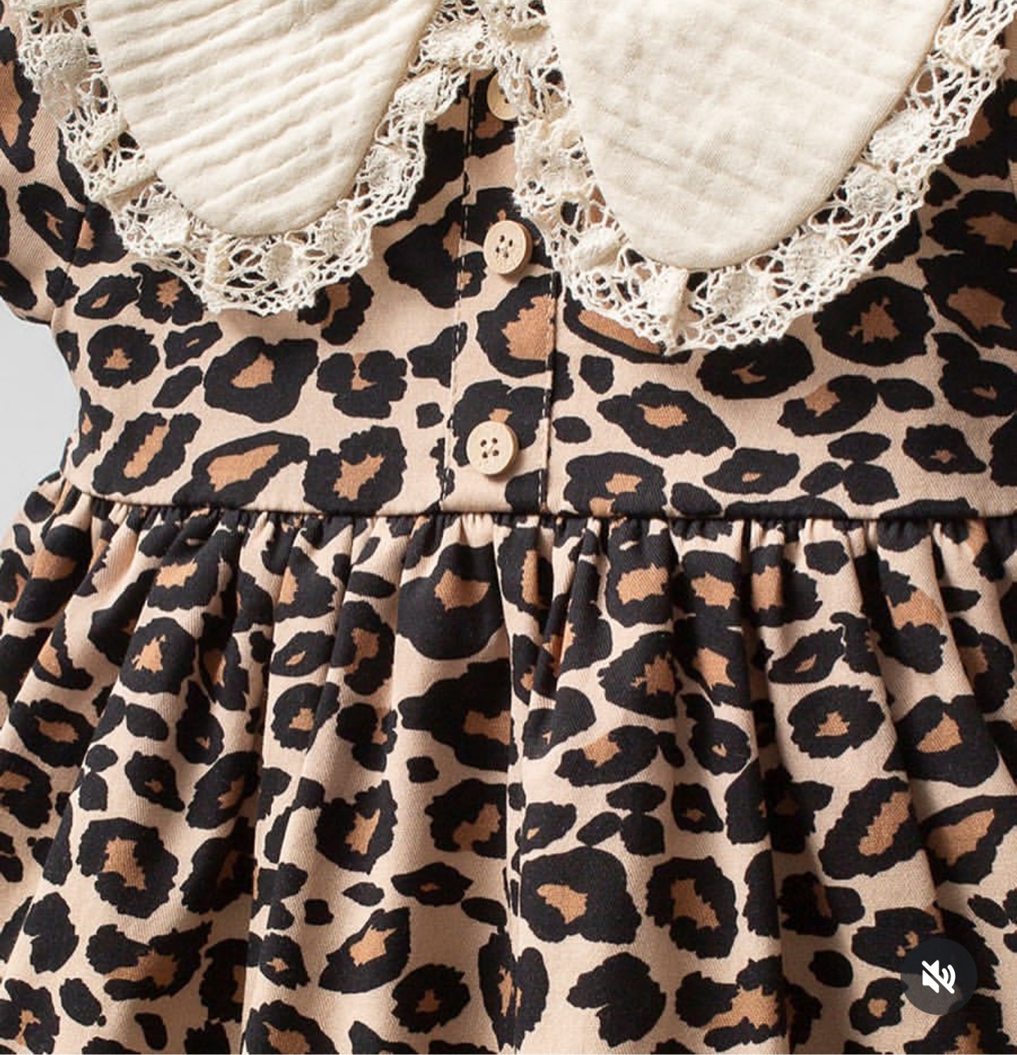 Leopar Desenli Bebe Yaka Elbise