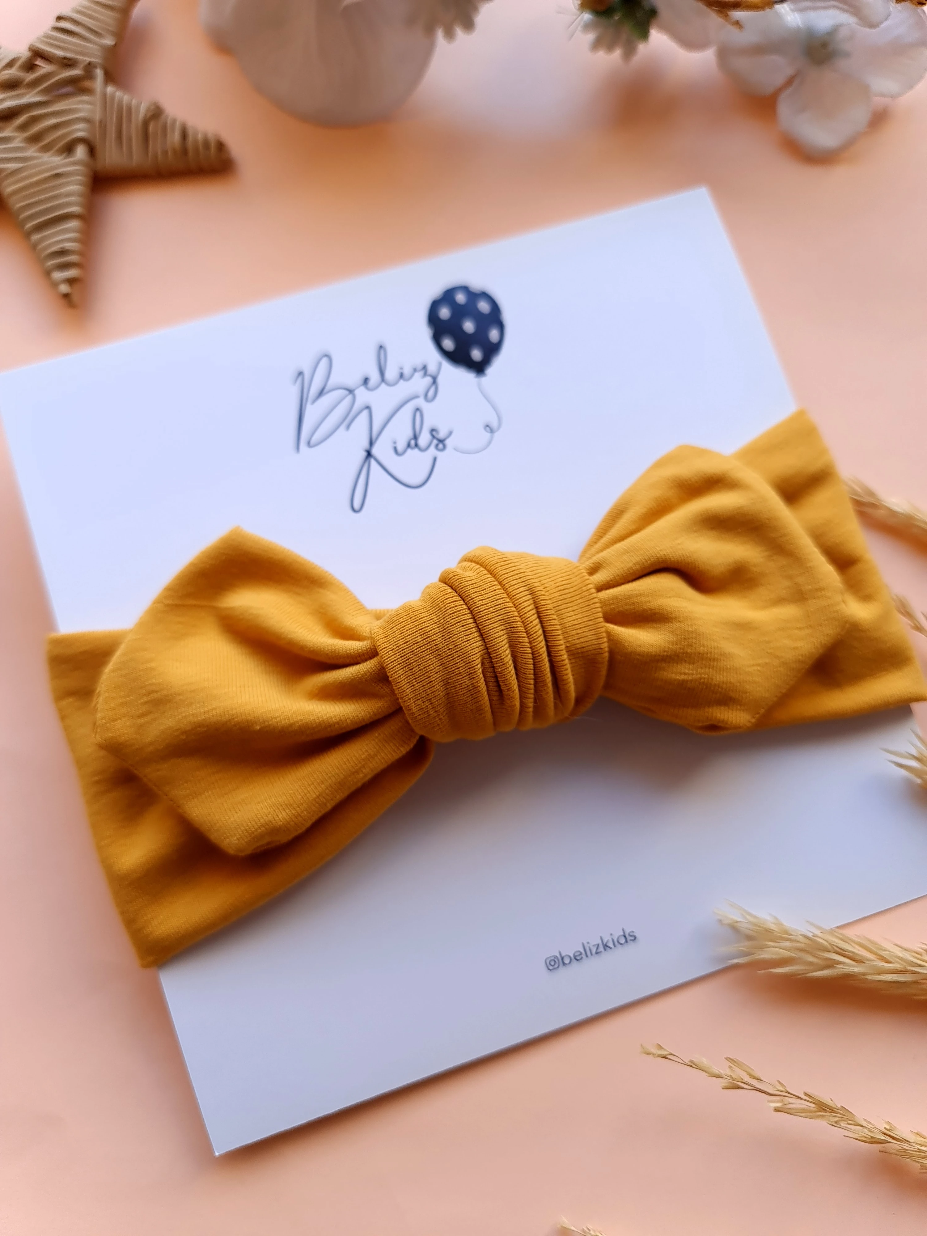 Koyu Sarı Tavşan Kulak Bandana