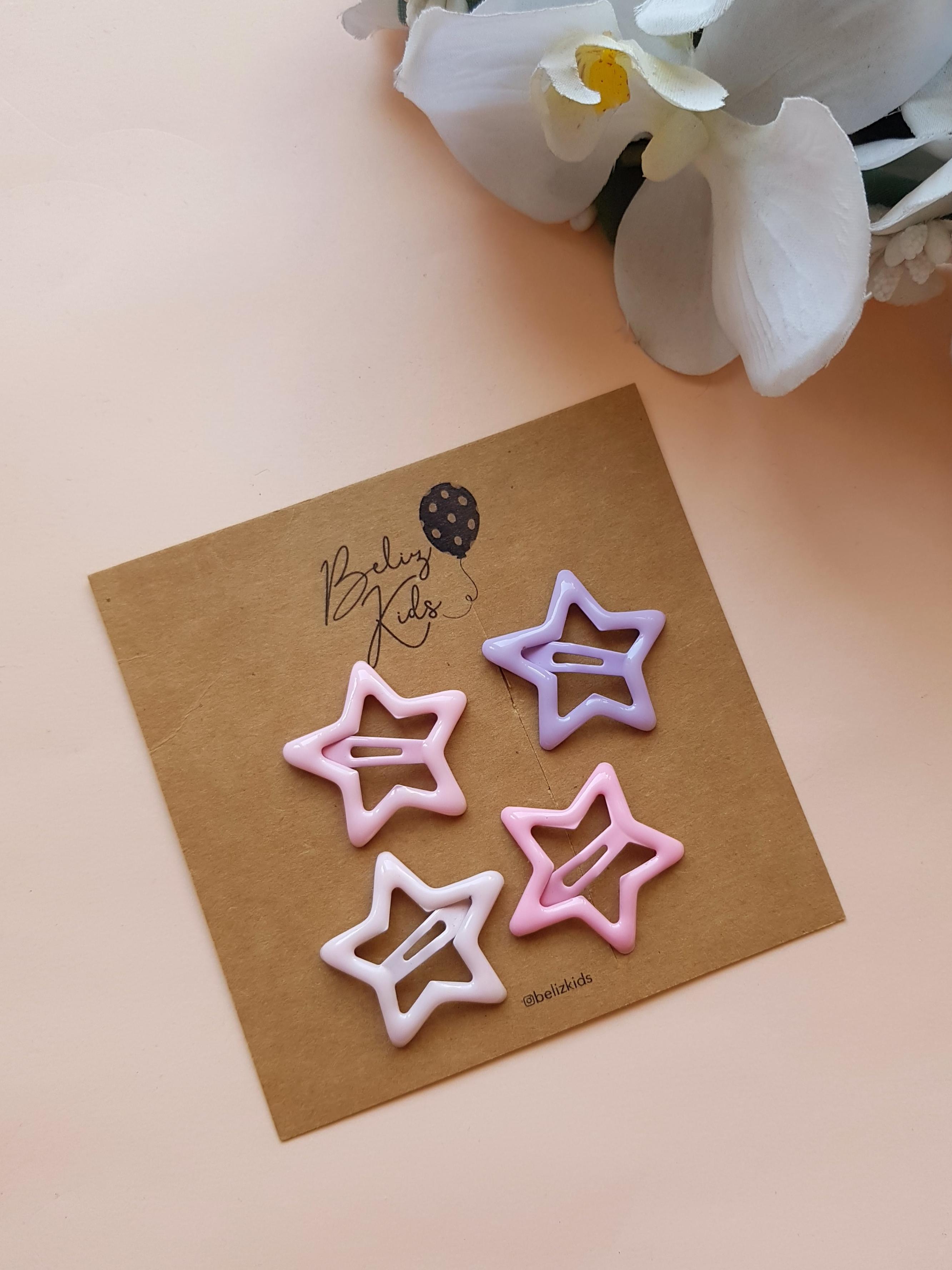 Mini 3cm Yıldız Çıtçıt Toka Set