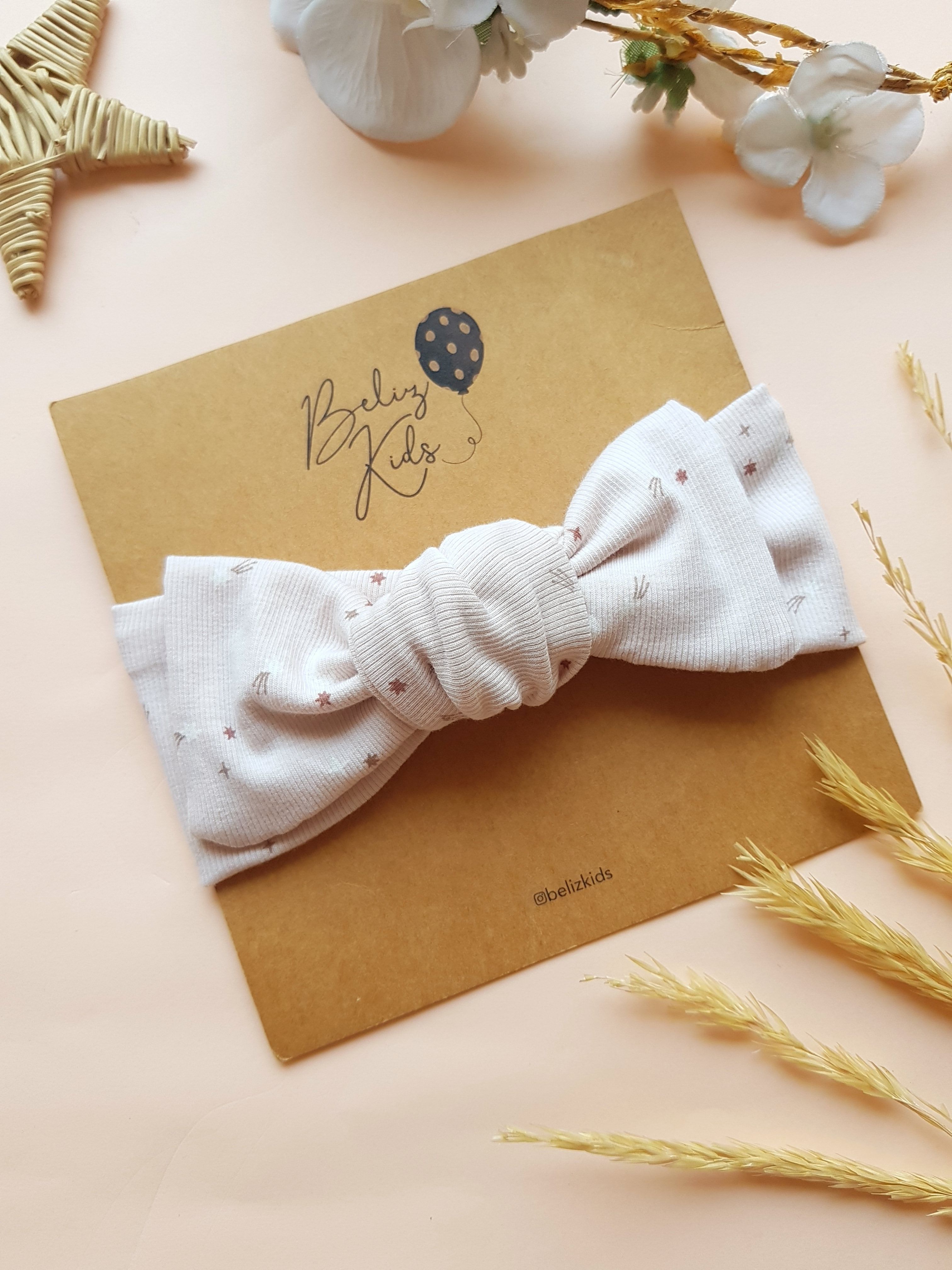Mini Yıldız Desenli Ribana Bandana