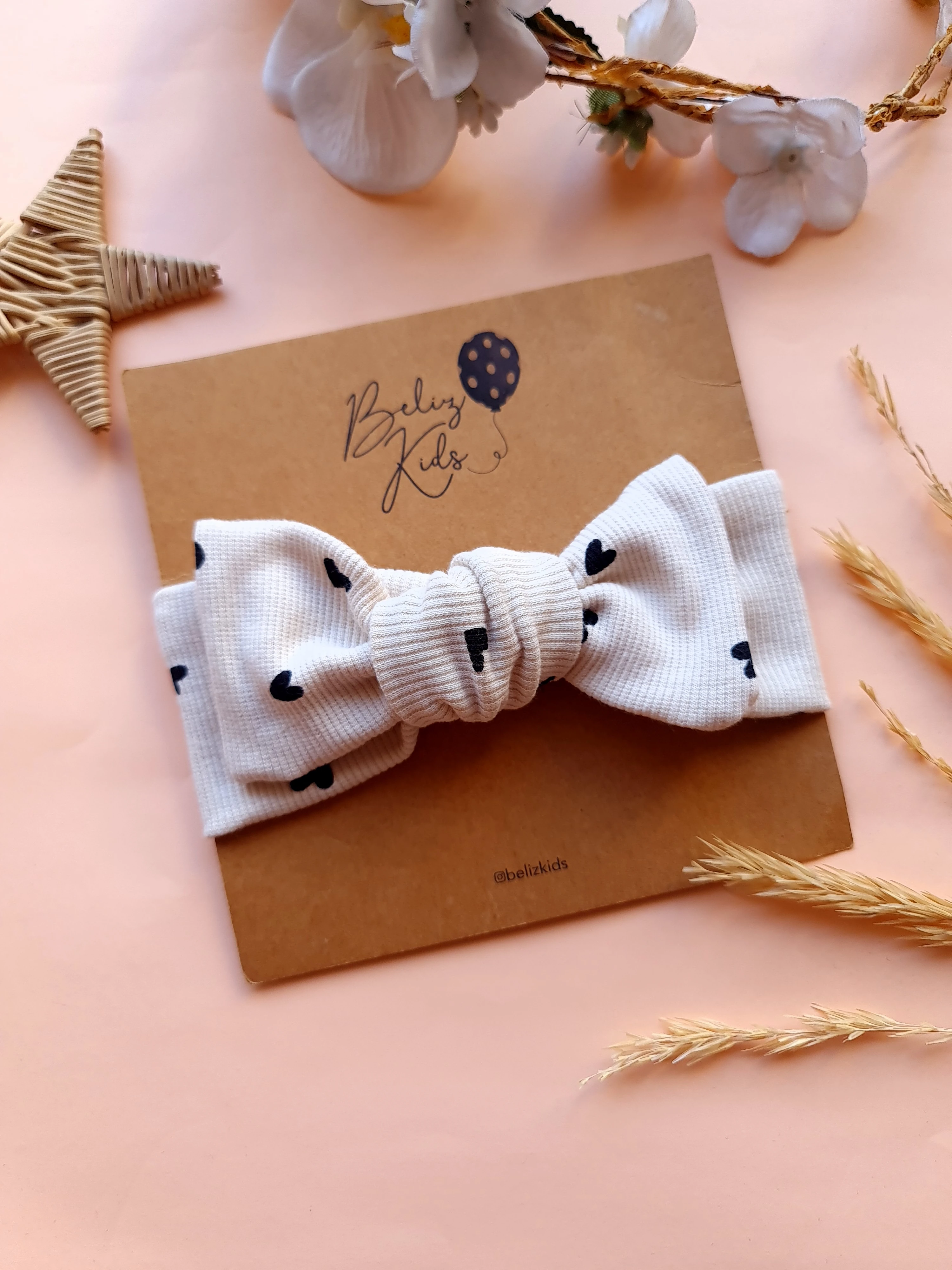 Siyah Yıldız Krem Ribana Bandana