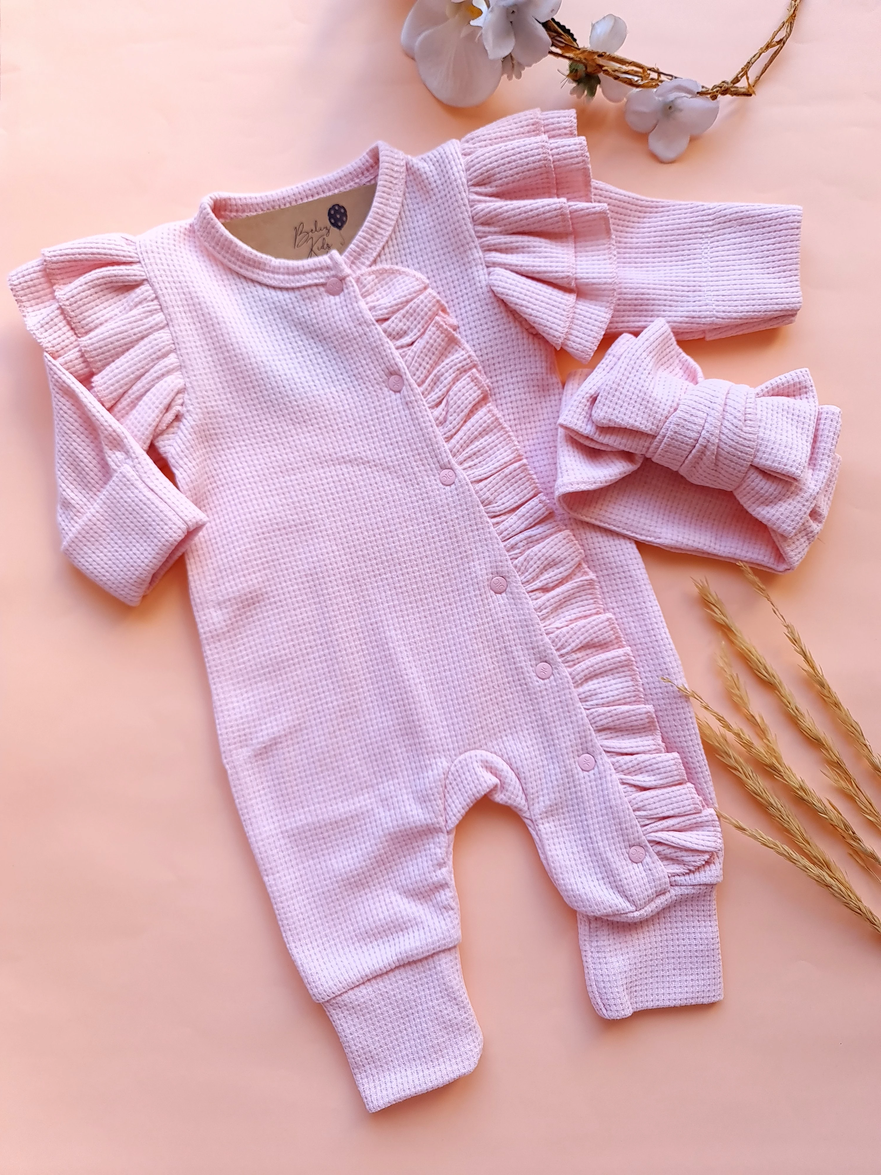 Somon Waffle Kumaş Bandanalı Tok Tulum