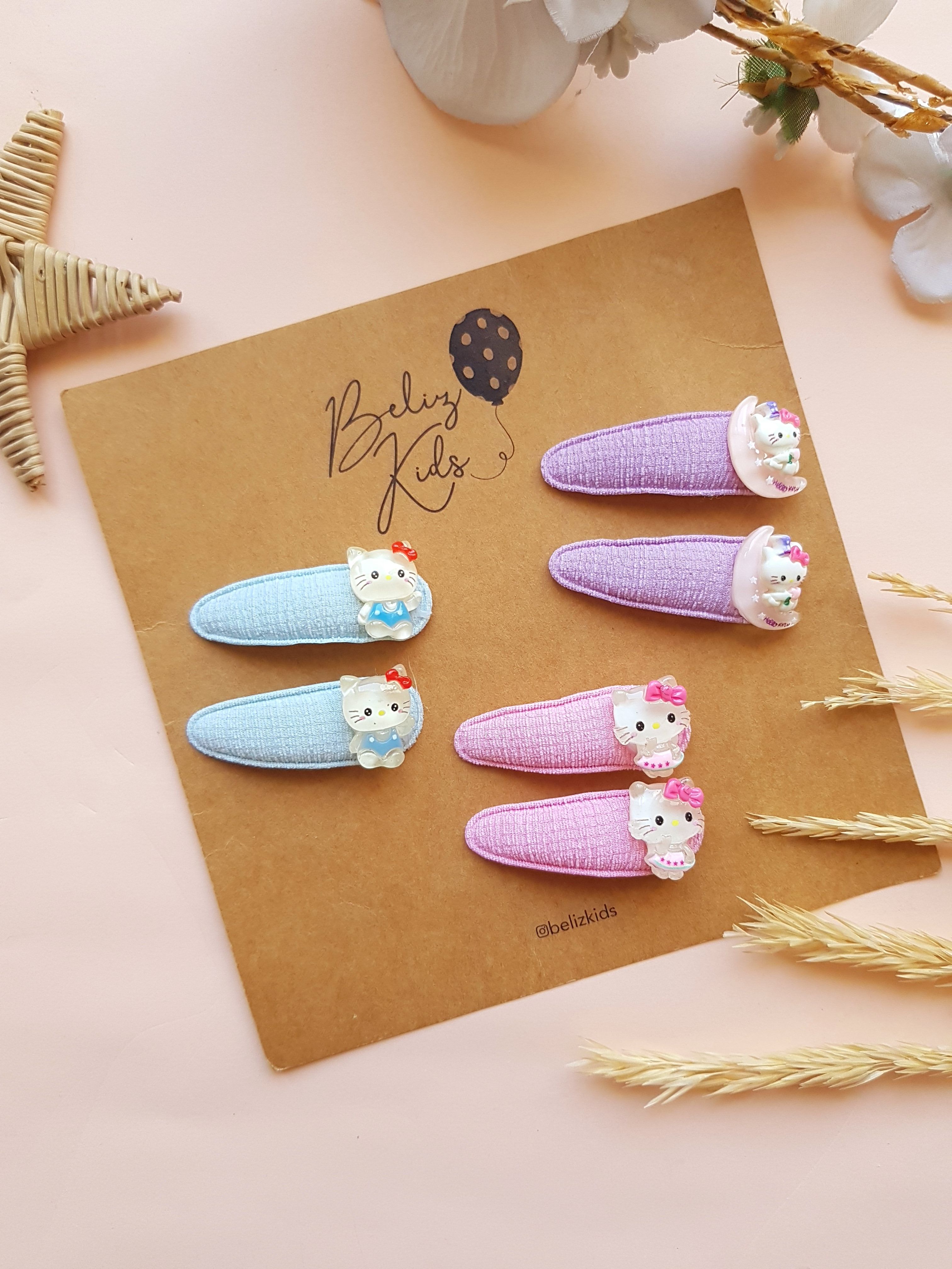 Hello Kitty Objeli Çıtçıt Toka Çift