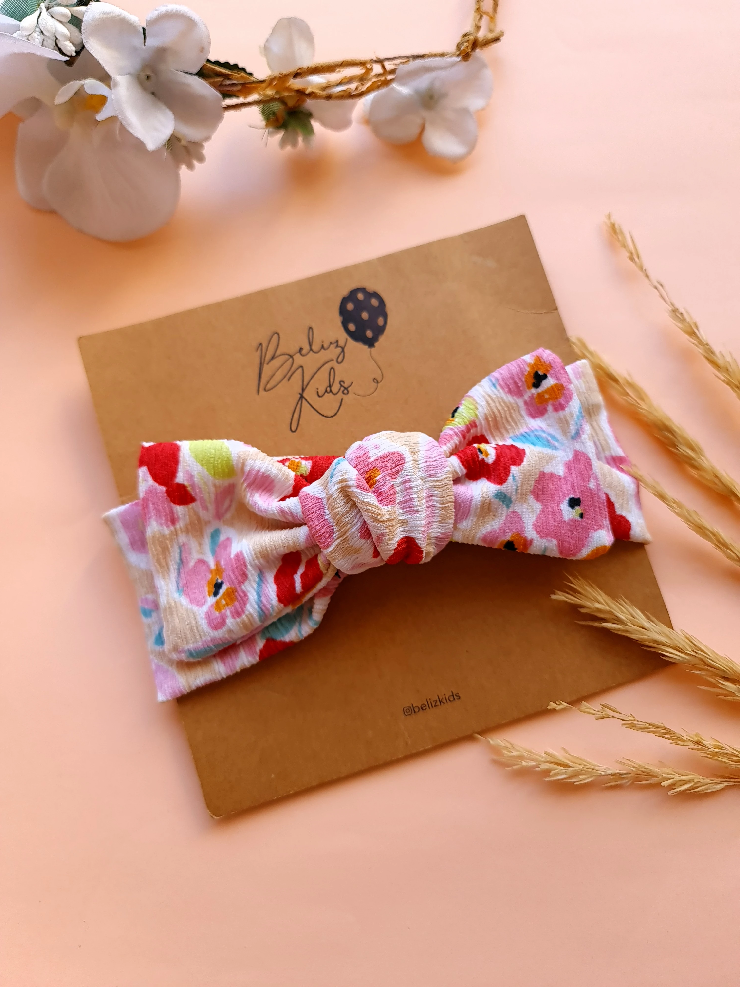 Renkli Çiçek Desenli Bürümcük Bandana