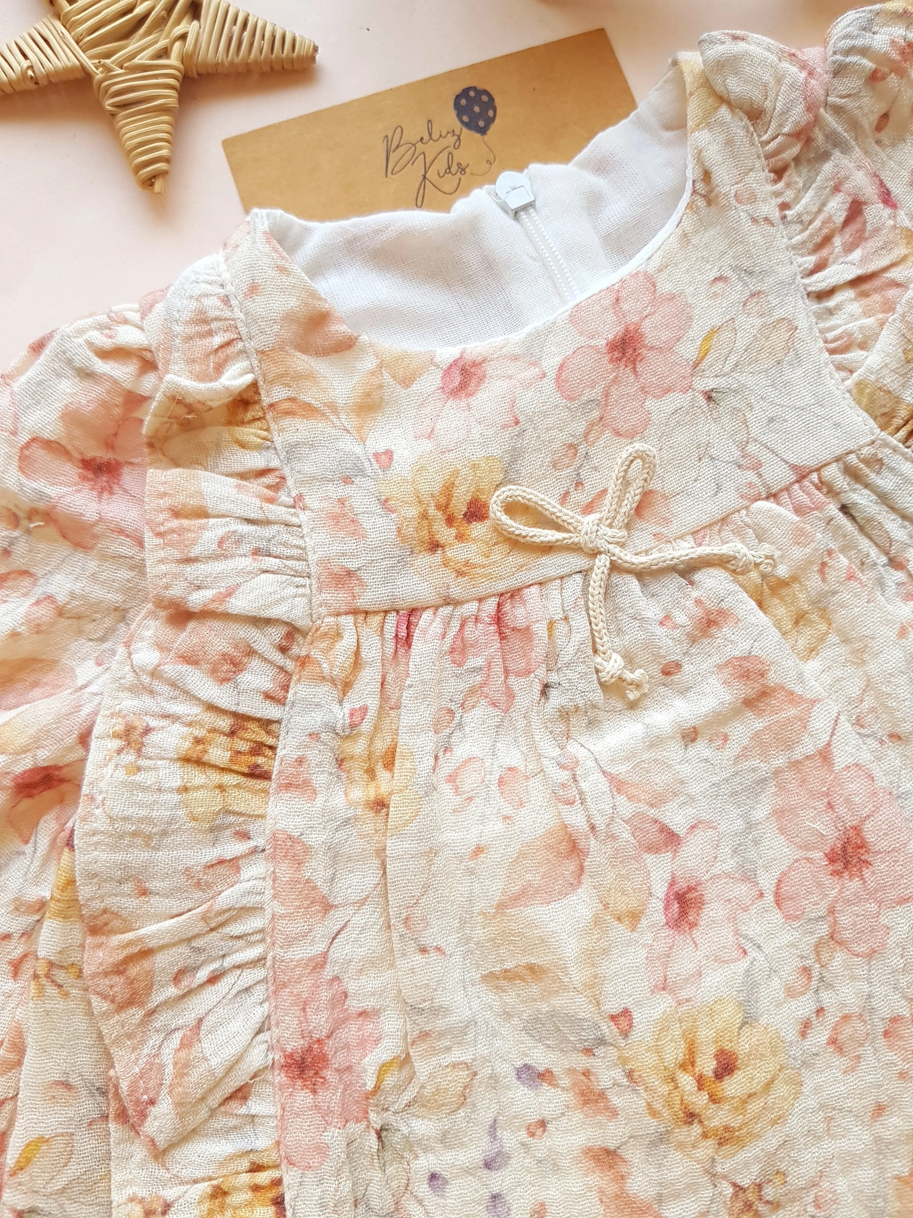 Çiçek Desen Müslin Elbise