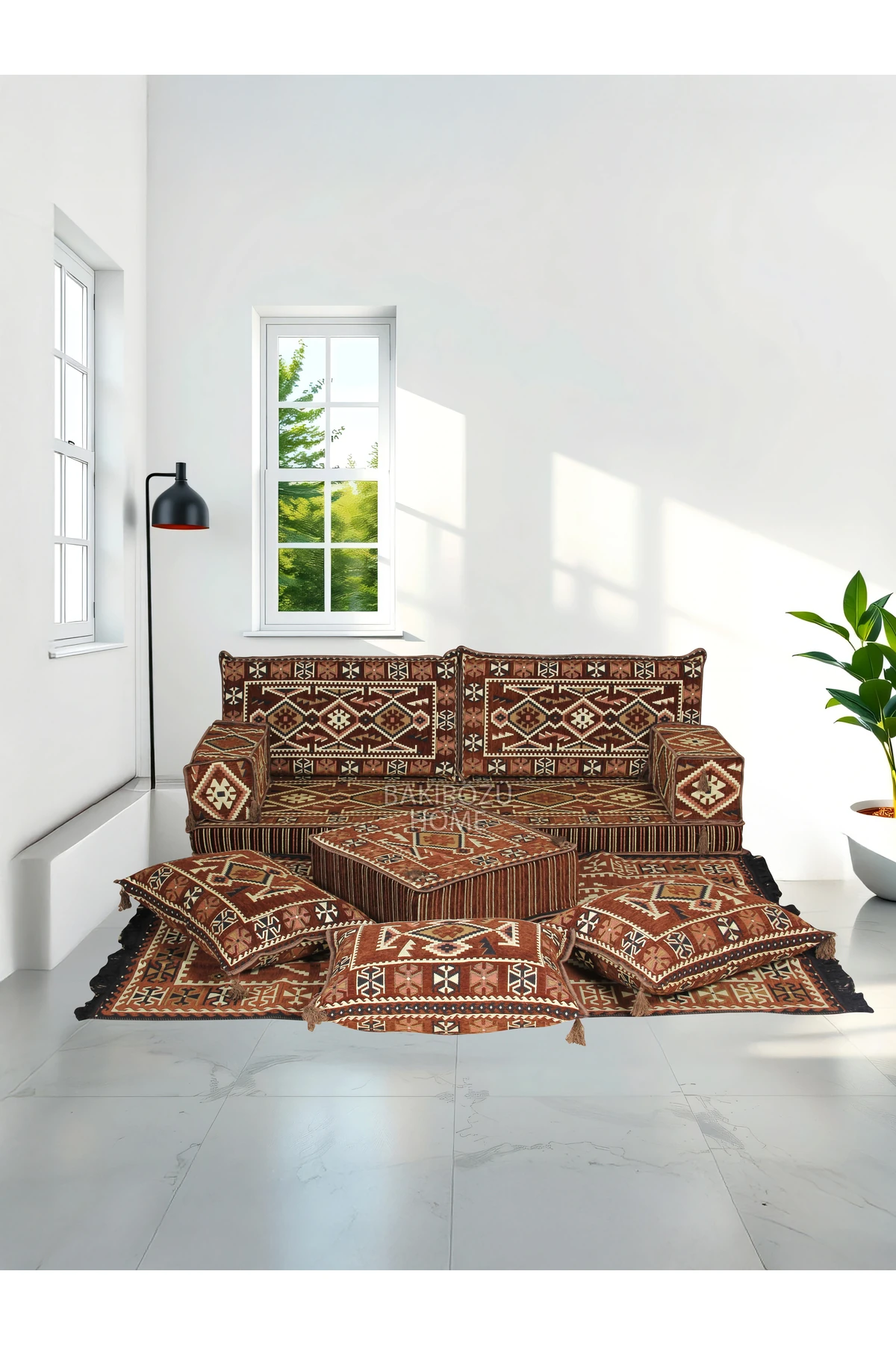 Şark Köşesi Takımı Konsepti Yeşil Anadolu Modeli - Kahverengi