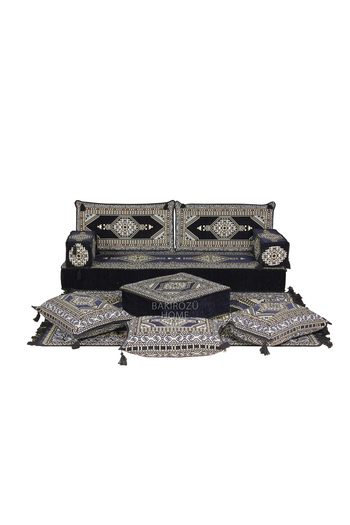 Şark Köşesi Takımı (20 CM MİNDER KALINLIĞI) Bordo Yahyalı Modeli - Lacivert