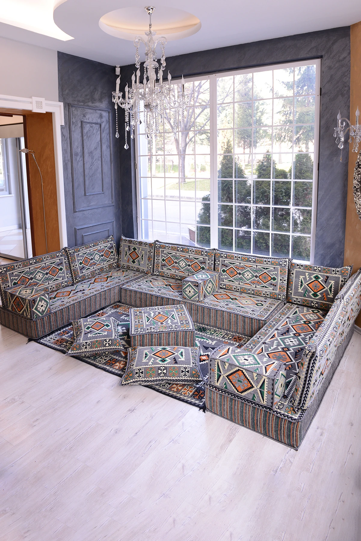 Şark Köşesi Takımı Gri Anadolu Modeli 18 Parça (20 CM MİNDER KALINLIĞI)