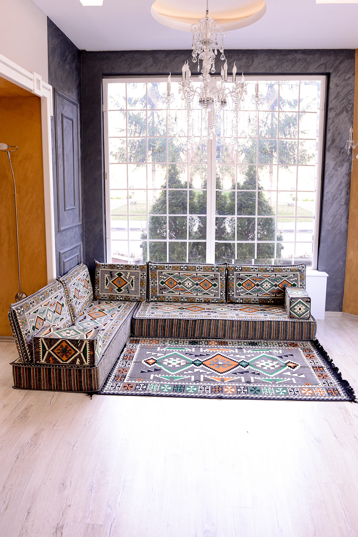 Şark Köşesi Takımı Gri Anadolu Modeli 10 Parça (20 CM MİNDER KALINLIĞI)