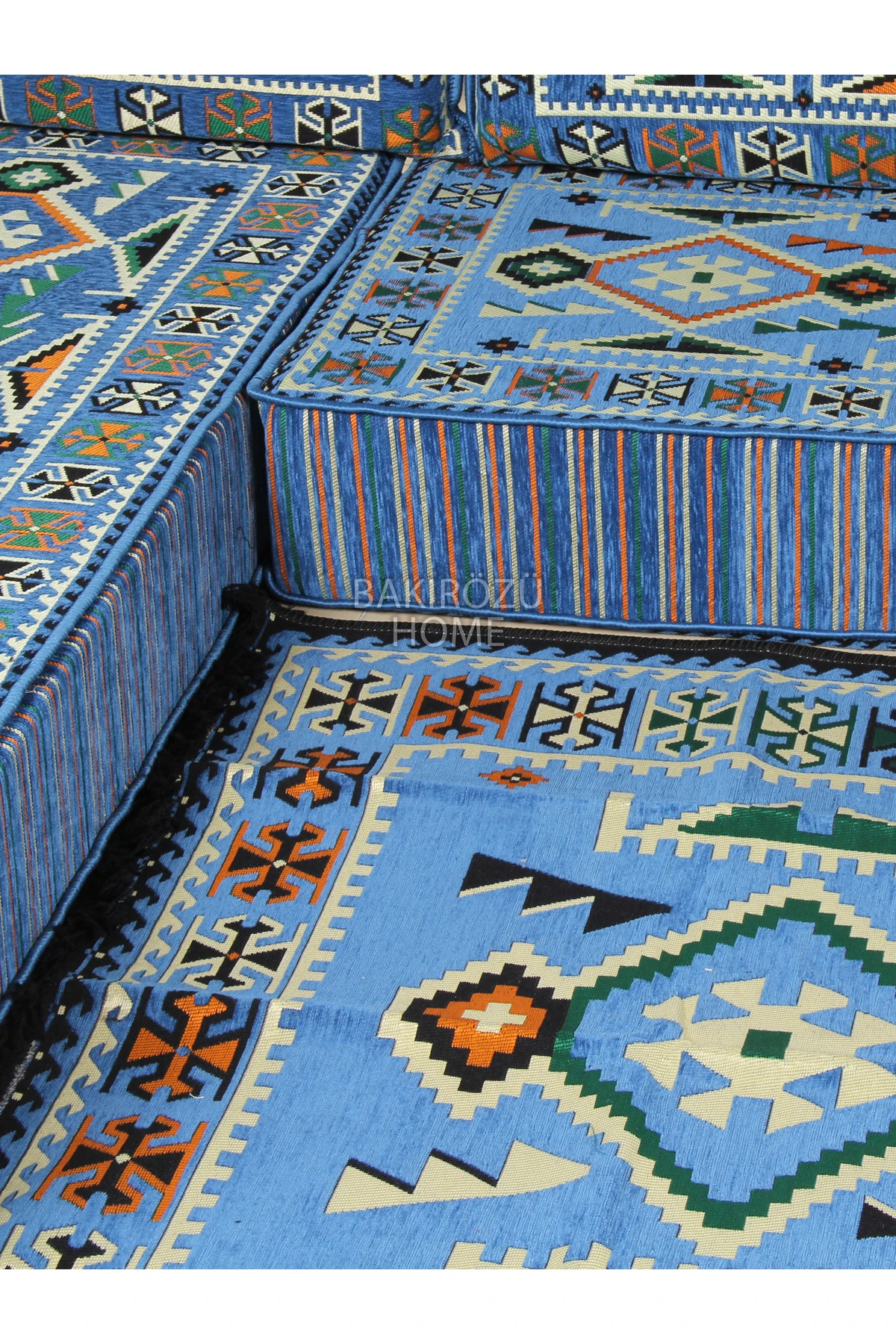 Şark Köşesi Takımı (20 CM MİNDER KALINLIĞI) Mavi Anadolu Modeli 19 Parça