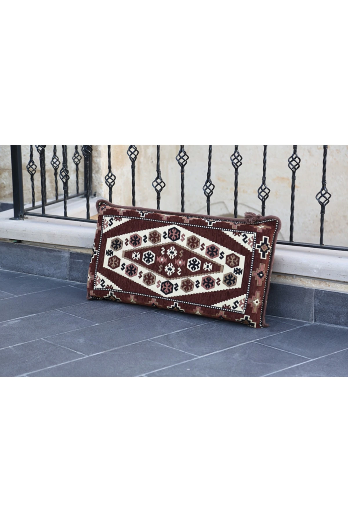 Şark Köşesi Takımı Sırt Dayama Yastığı Yörük Kahve Modeli (sünger Dahil) 40 X 90 X 10 Cm