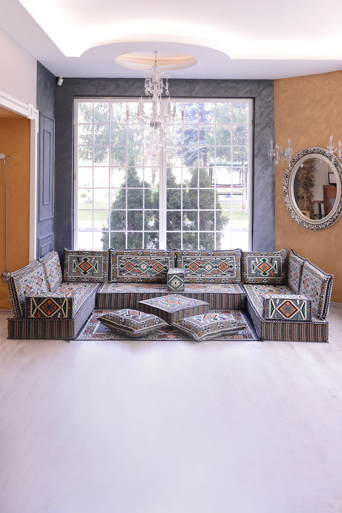 Şark Köşesi Takımı Gri Anadolu Modeli 18 Parça (20 CM MİNDER KALINLIĞI)