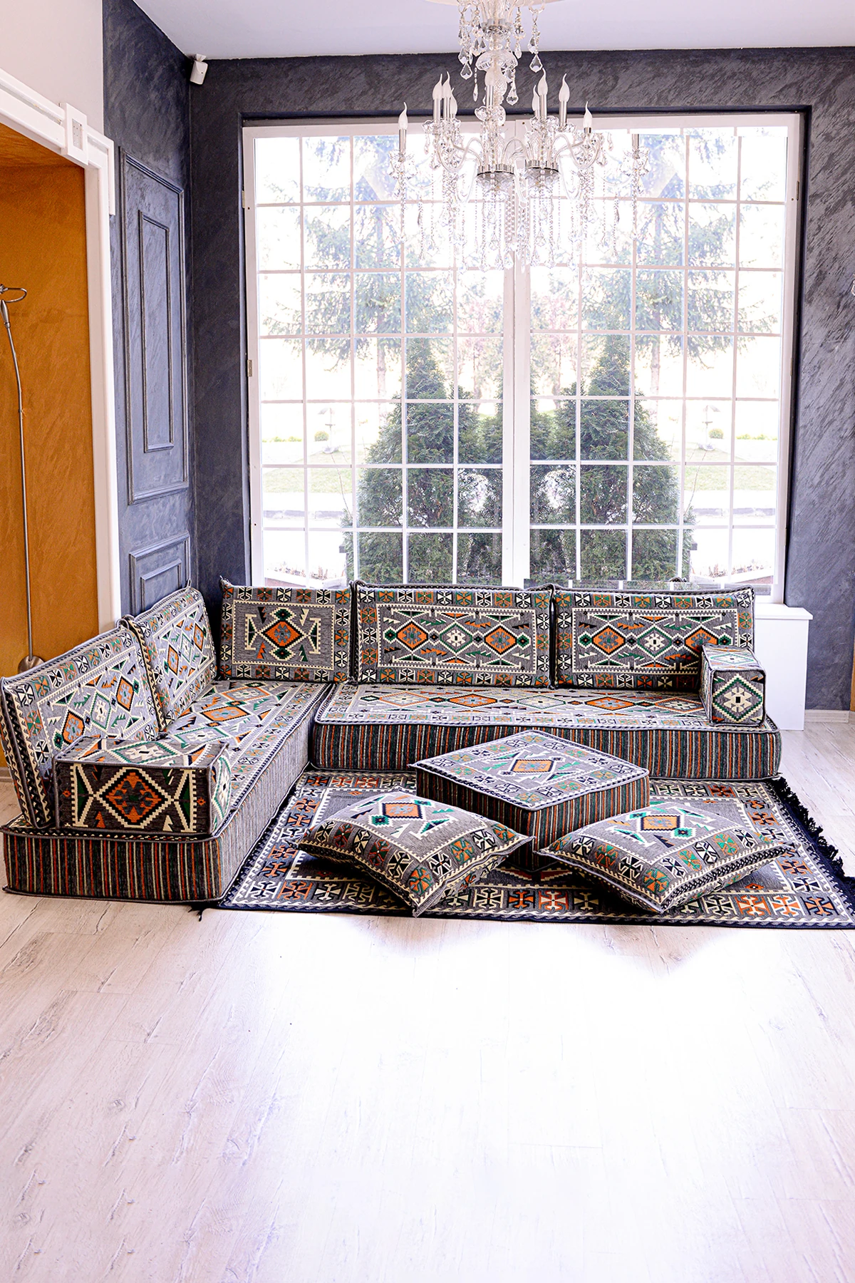 Şark Köşesi Takımı Gri Anadolu Modeli 13 Parça (20 CM MİNDER KALINLIĞI)